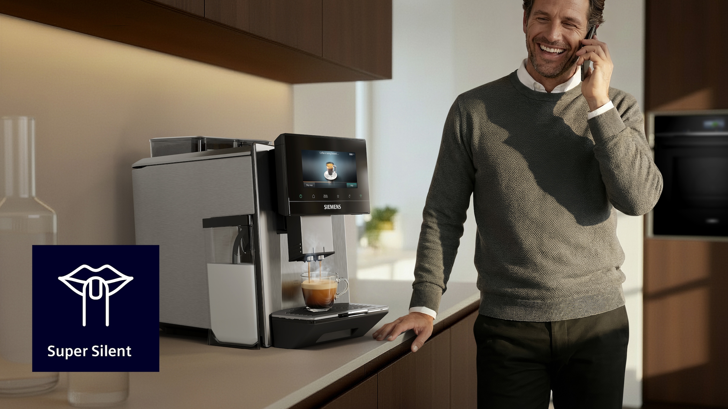 SIEMENS Kaffeevollautomat »EQ900 TQ927E03, 2 Bohnenbehälter, 41 versch. Getränke, XL-Getränke« farbiges 6.8'' TFT-Display, individuelle Aromaeinstellung, Edelstahl