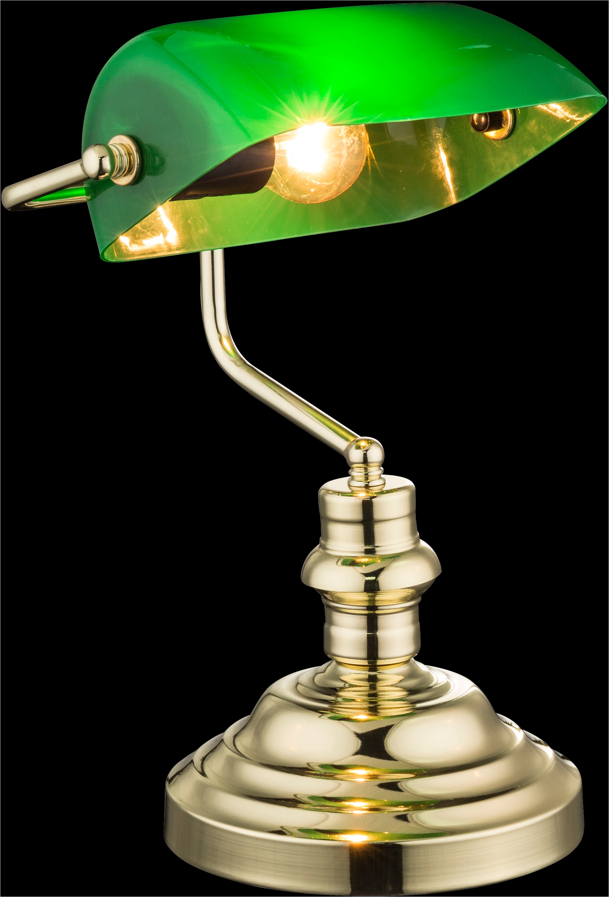 GLOBO LIGHTING Schreibtischlampe »ANTIQUE« E27 1 Stk. Klassische Schreibtischleuchte, Antik-look Tischleuchte, Bankerlamp