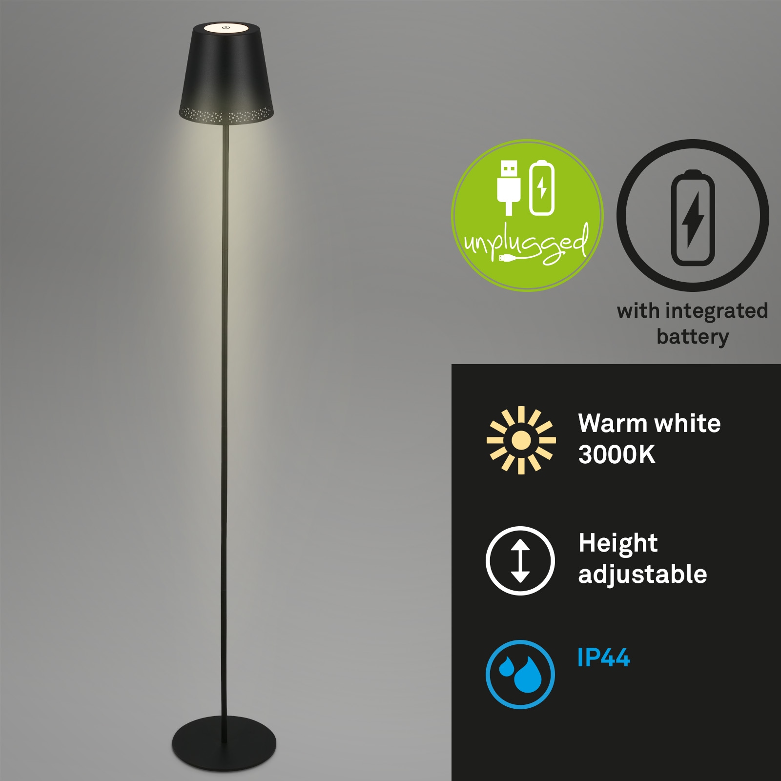 Briloner Leuchten Stehlampe »Stehleuchte KIKI« LED-Board | LED-Modul