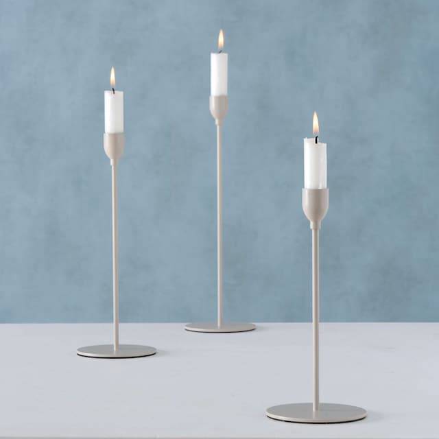 BOLTZE Kerzenhalter »Malte, Weihnachtsdeko«, (Set, 3 St.), aus Eisen, in  unterschiedlichen Höhen bequem kaufen