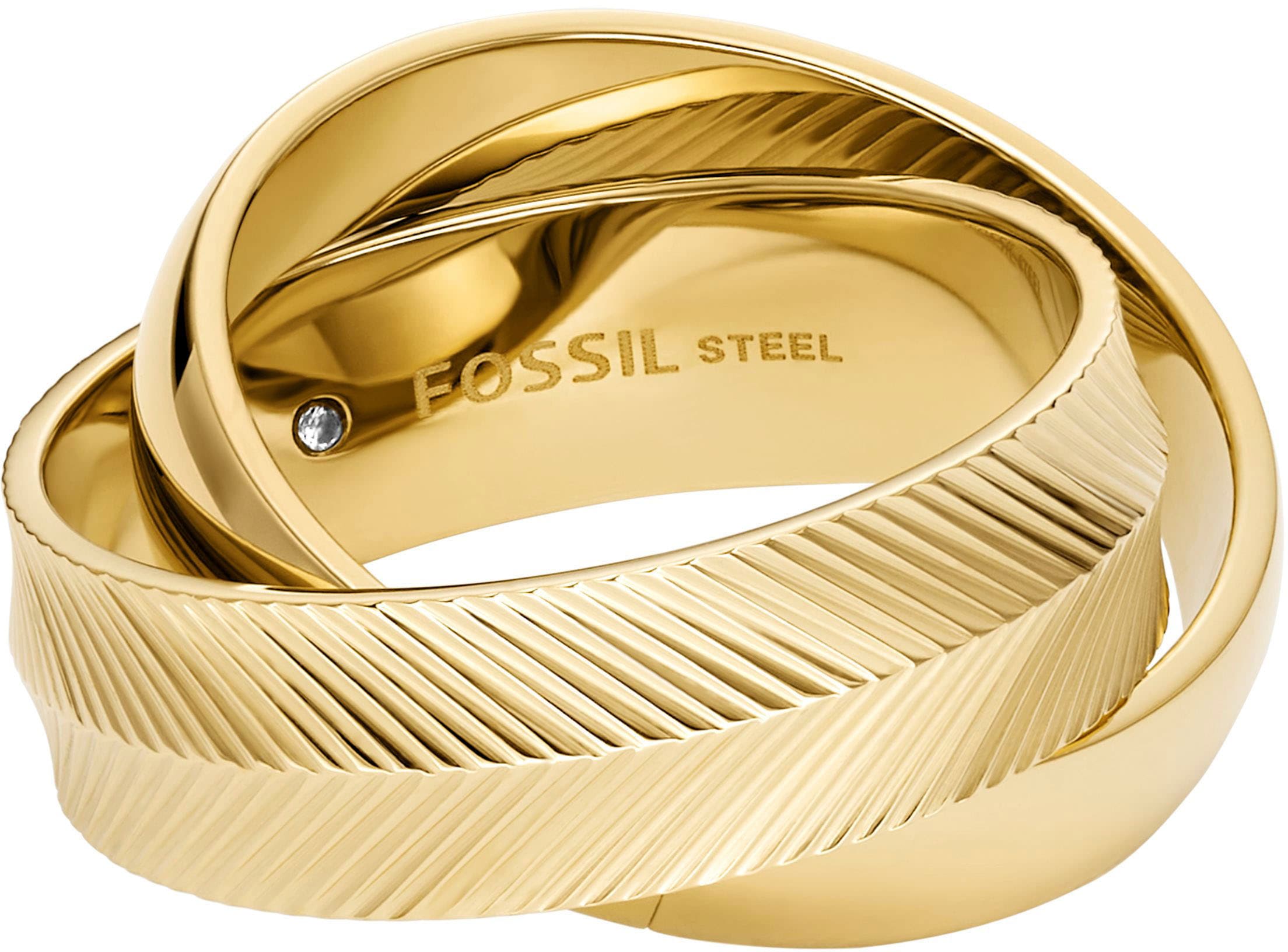 Fossil Fingerring »Schmuck Geschenk Edelstahl Ring Harlow, JF04806710«