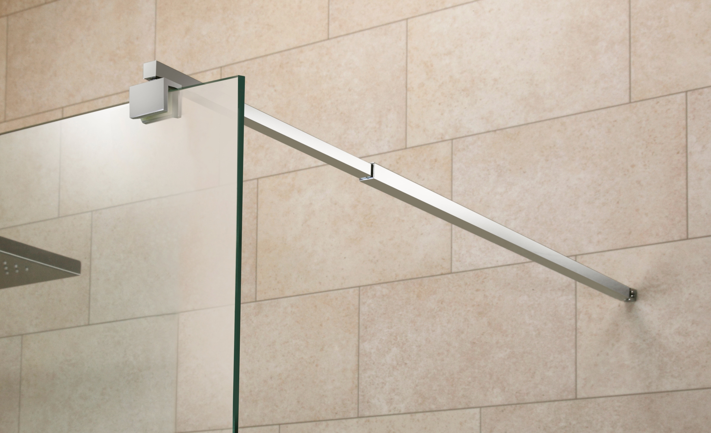 welltime Walk-in-Dusche »Tropea light«, Inklusive verstellbarem Wandarm
