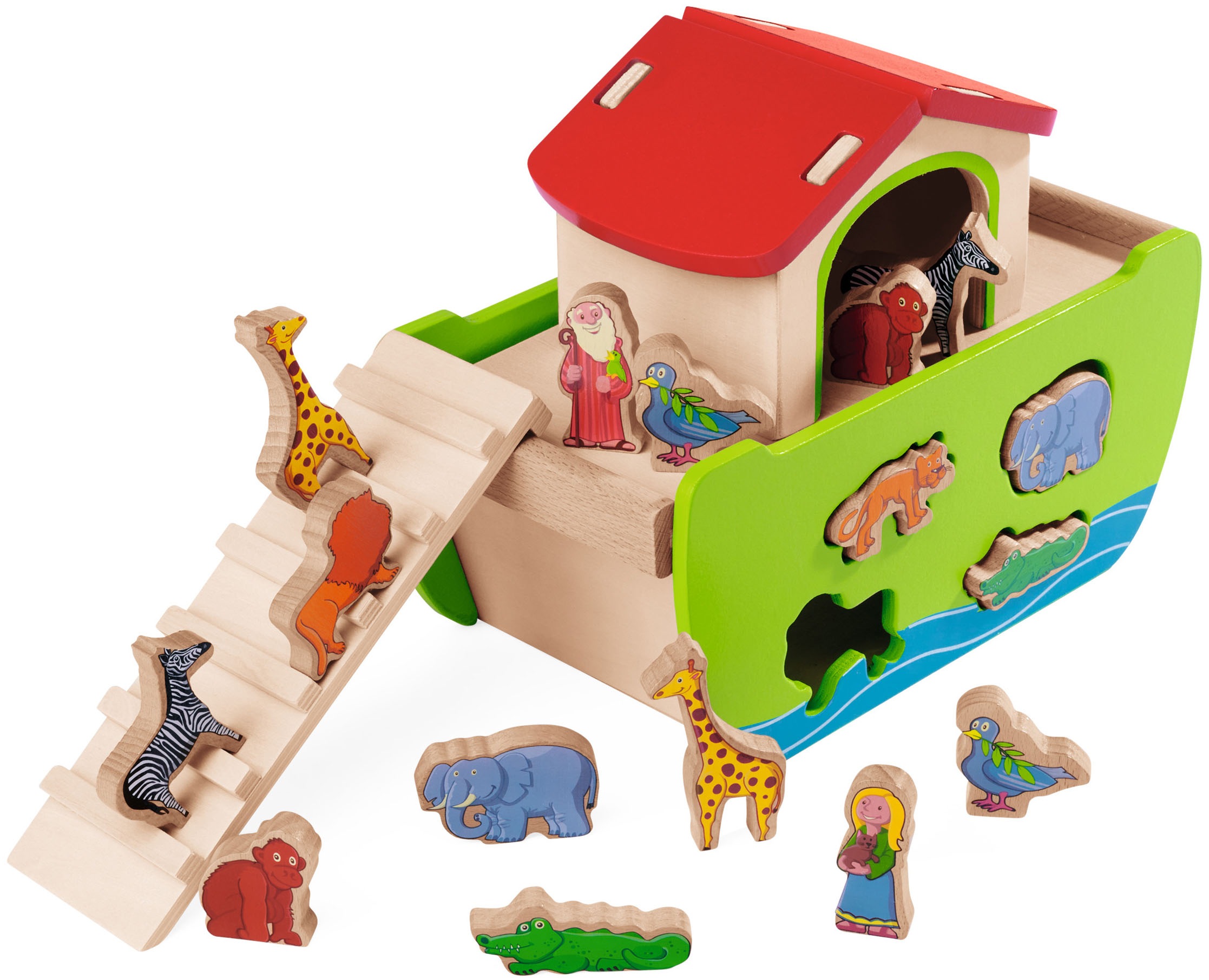 Eichhorn Steckspielzeug »Arche Noah« mit abnehmbarem Dach
