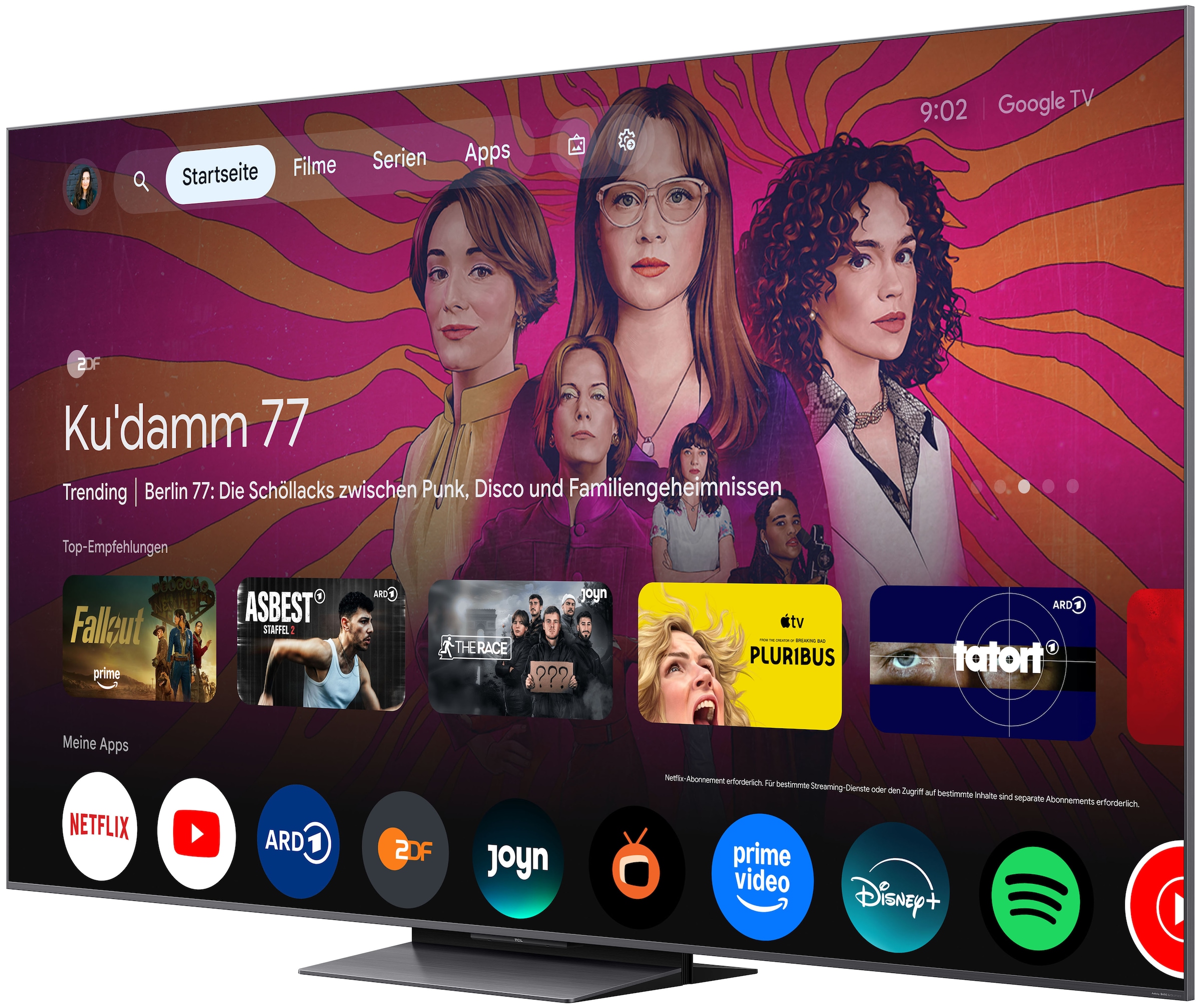 TCL Mini-LED-Fernseher »75C8LX1« 189 cm/75 ″ SQD-Mini LED, HDR 6000 Nits, 100%BT.2020, 144Hz, AiPQ Pro,Dolby Vision