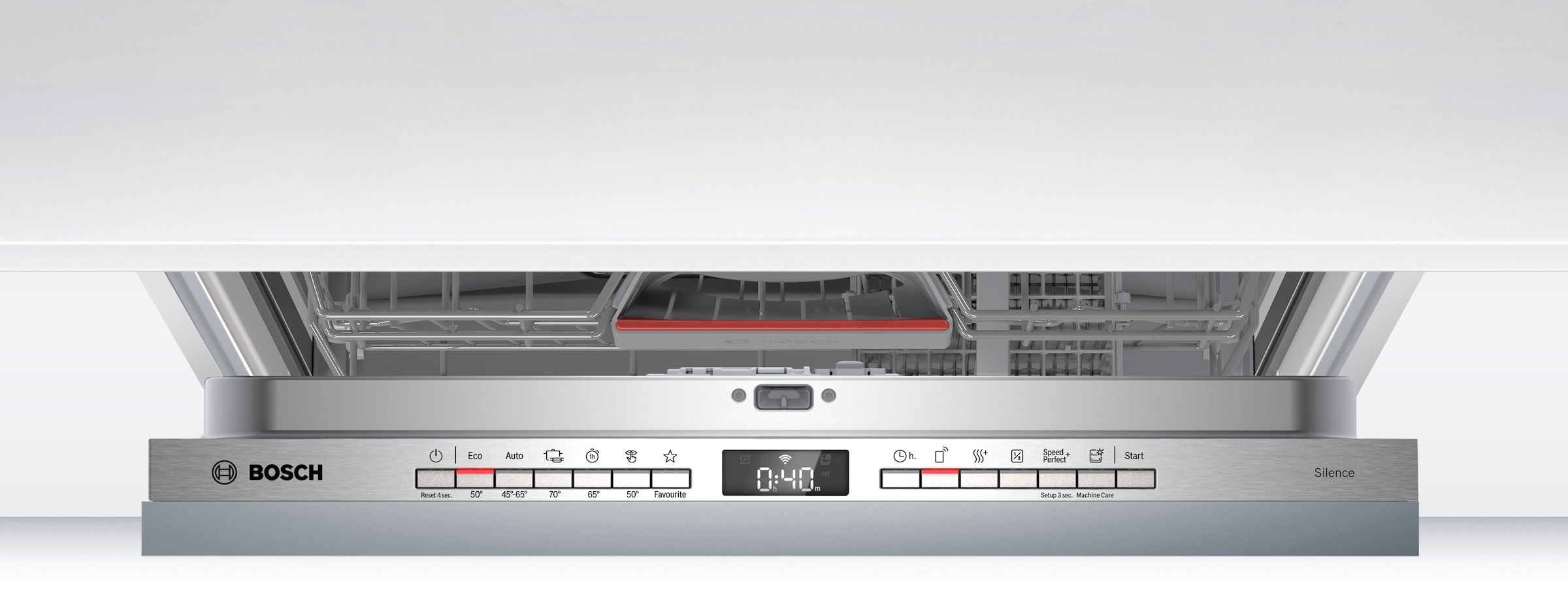 BOSCH vollintegrierbarer Geschirrspüler Serie 4 »SMV4HTX14E« 13 tlg. Maßgedecke Info Light - erlischt bei Beendigung des Spülvorgangs, flexible Körbe