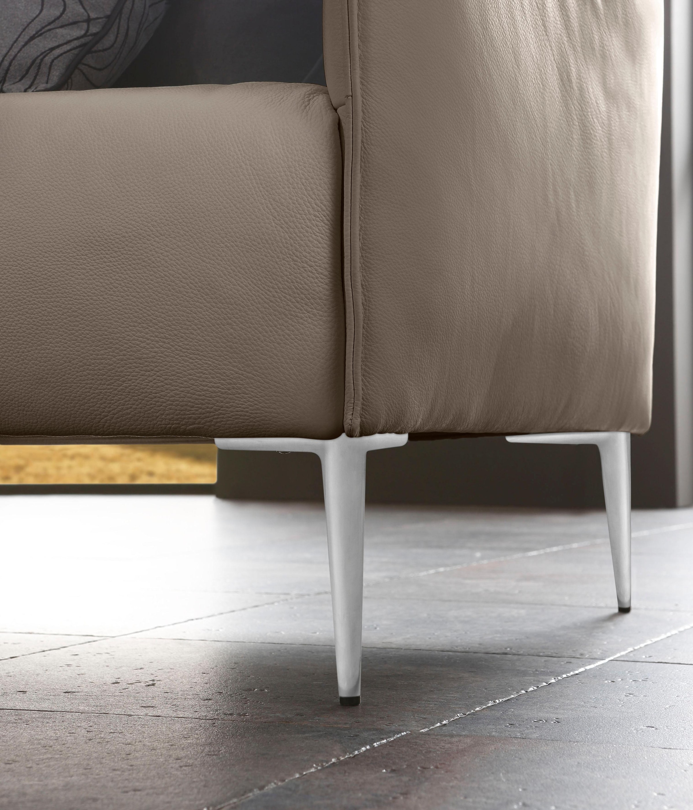 W.SCHILLIG 3-Sitzer »sally«, mit Metallfüßen in Chrom glänzend, Breite 224 cm