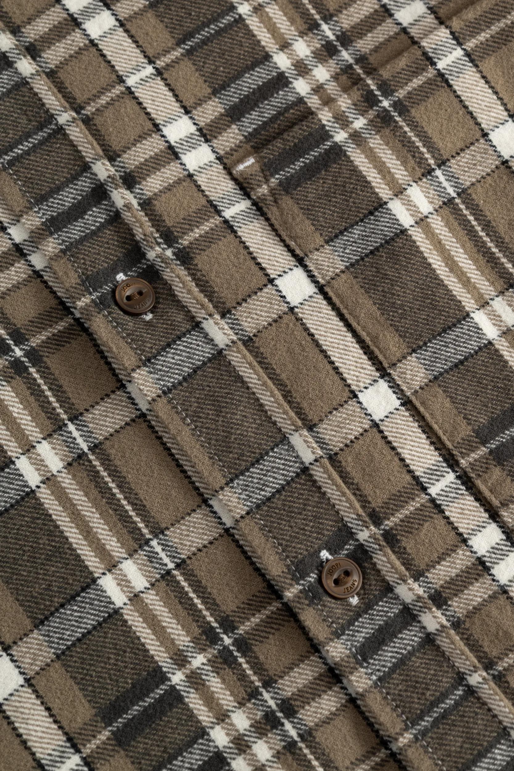 Joop Jeans Langarmhemd »Hali« kariert, Button-down-Kragen