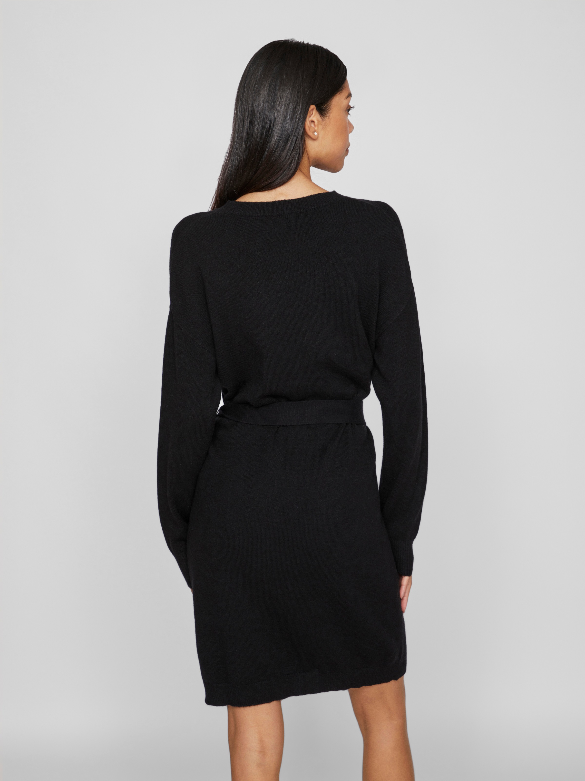 Vila Strickkleid »VIRIL O-NECK L/S BELT KNIT DRESS - NOOS«