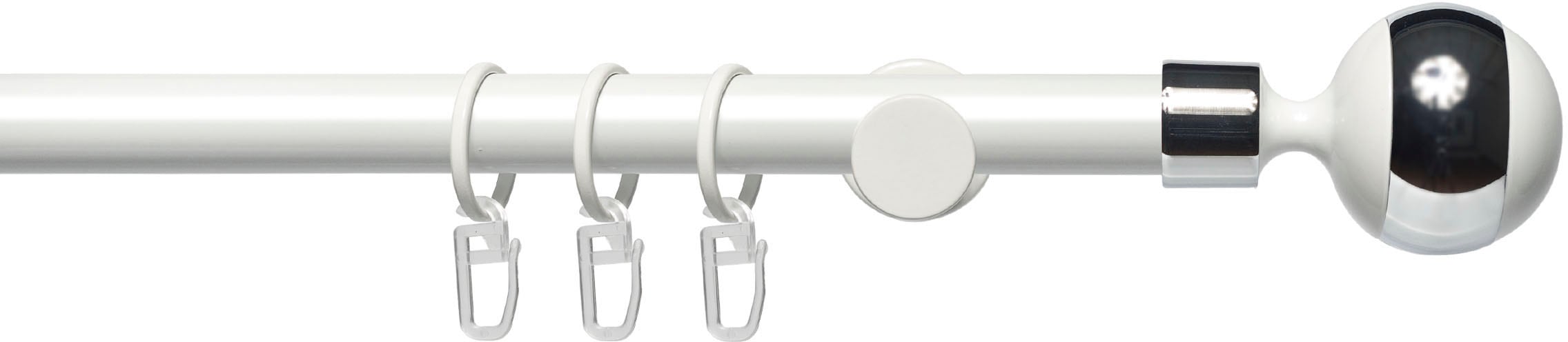 Liedeco Gardinenstange »Fertigstilgarnitur 20 mm Power Kugel mit Ring«, 1  läufig-läufig, Fixmaß, Gardinenstange Komplett online kaufen
