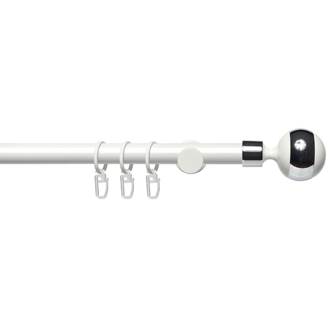 Liedeco Gardinenstange »Fertigstilgarnitur 20 mm Power Kugel mit Ring«, 1  läufig-läufig, Fixmaß, Gardinenstange Komplett online kaufen
