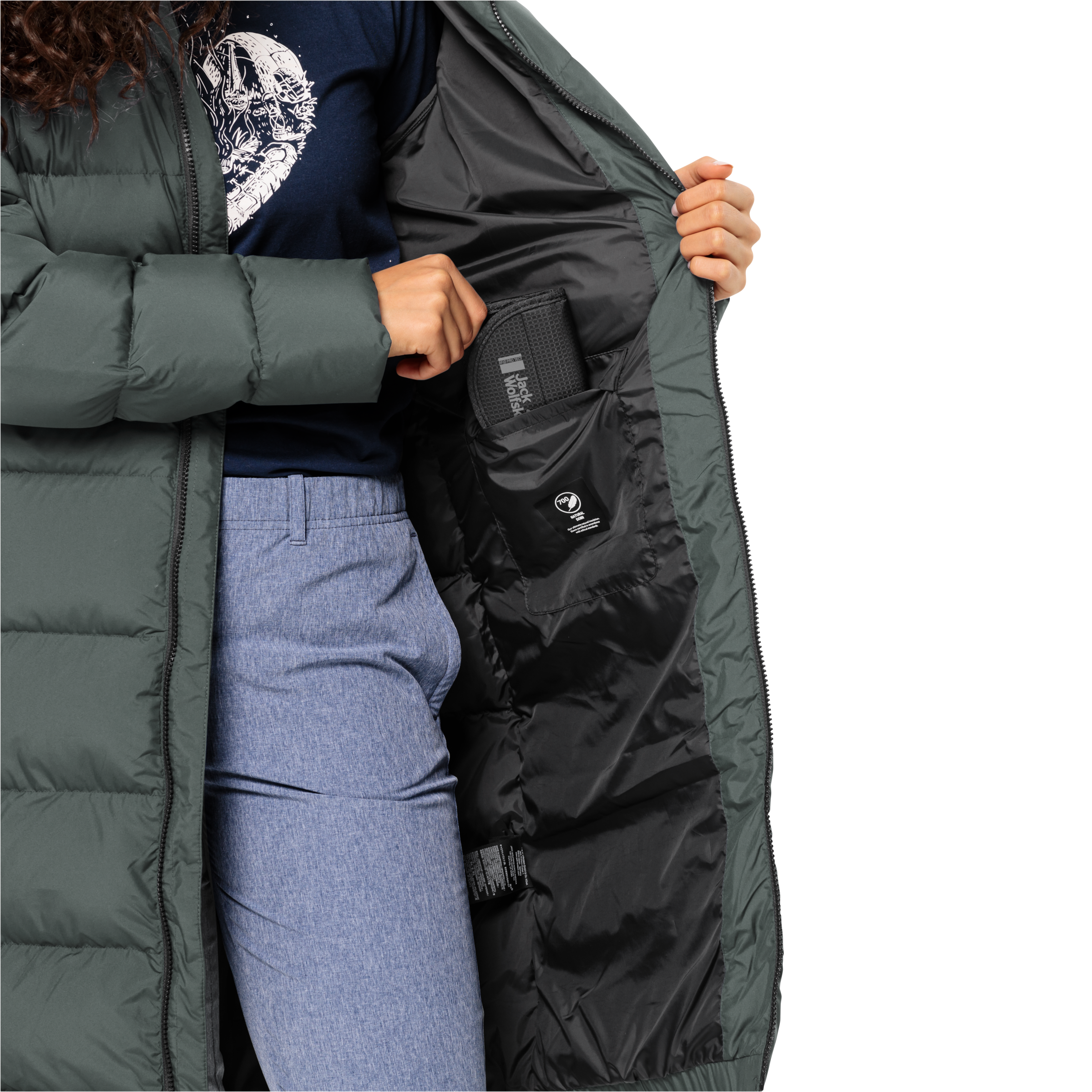 Jack Wolfskin Funktionsmantel »FROZEN PALACE COAT W«, mit Kapuze