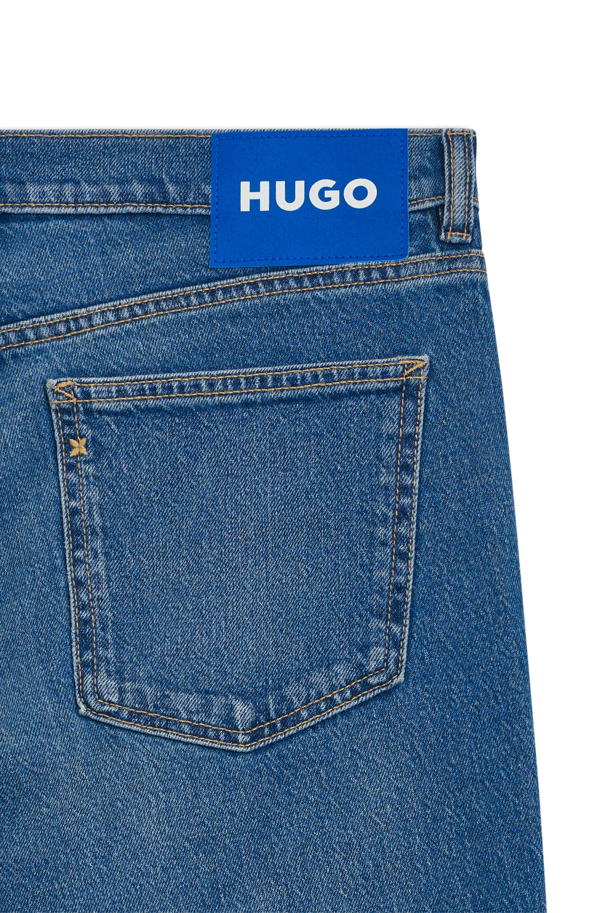 HUGO Blue Tapered-fit-Jeans »Brody« mit Stone-washed-Finish