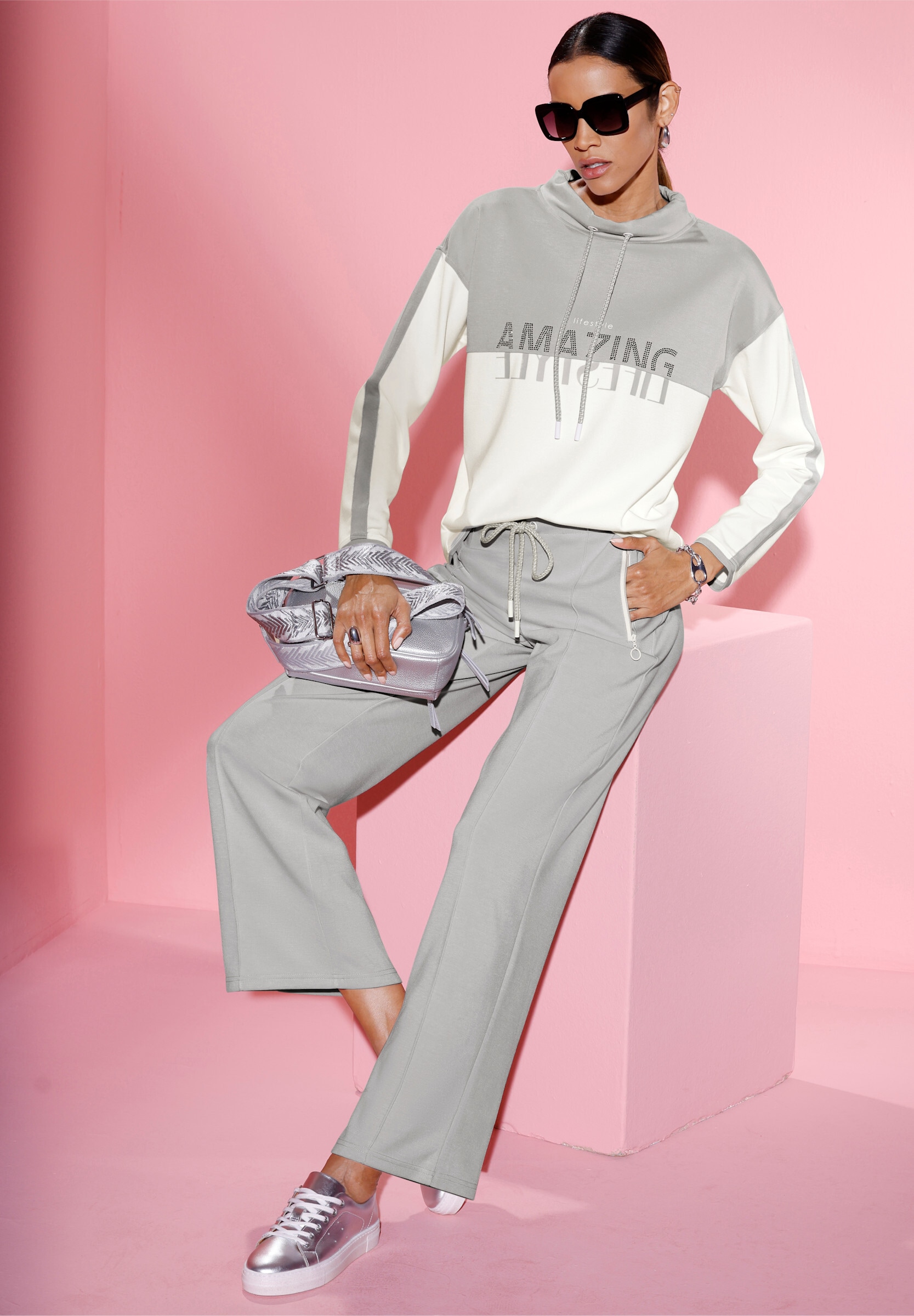 creation L Jerseyhose »Modal-Mix-Jersey-Hose Jerseyhose mit Reißverschluss-Taschen«