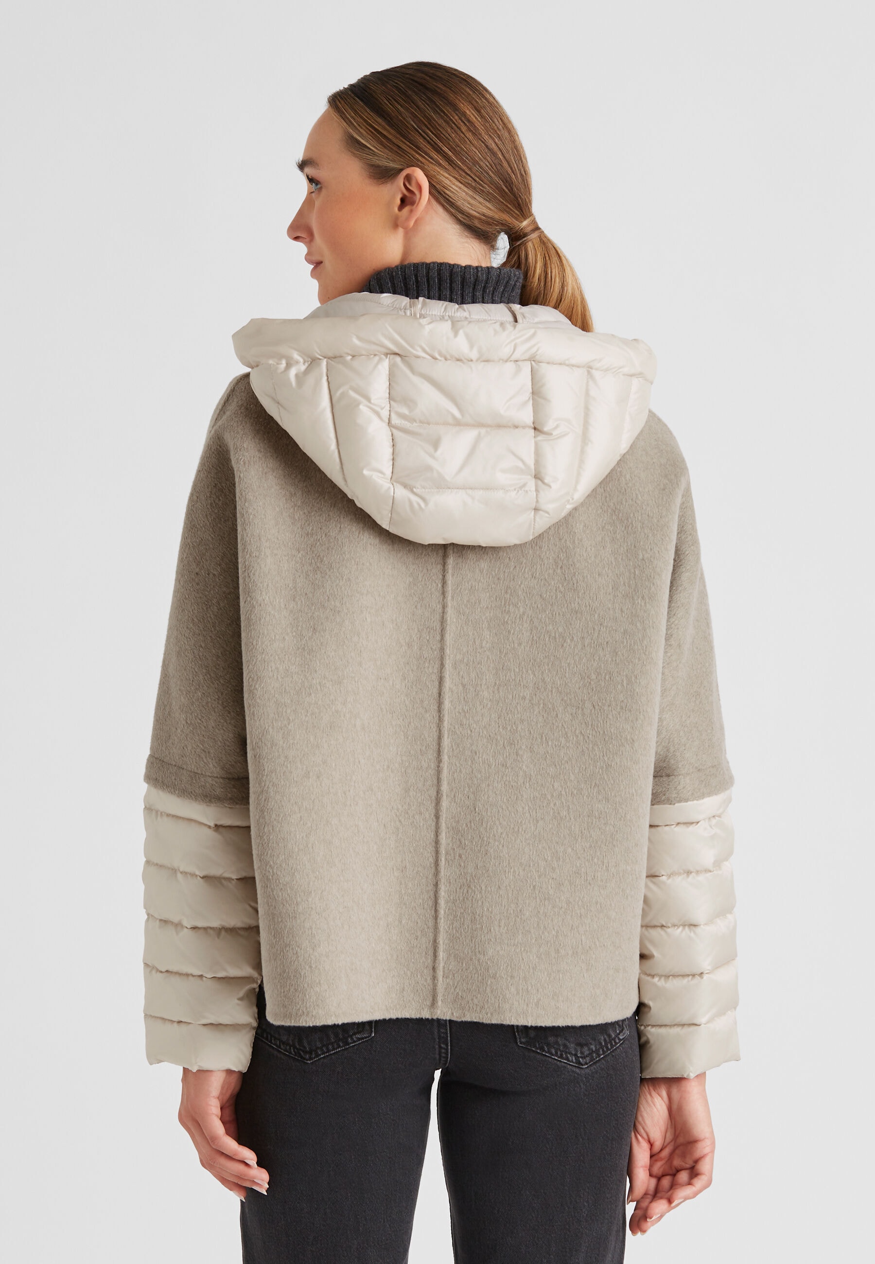 Milestone Winterjacke »MSAzalea« mit Kapuze dekorativer Stehkragen aus Strick