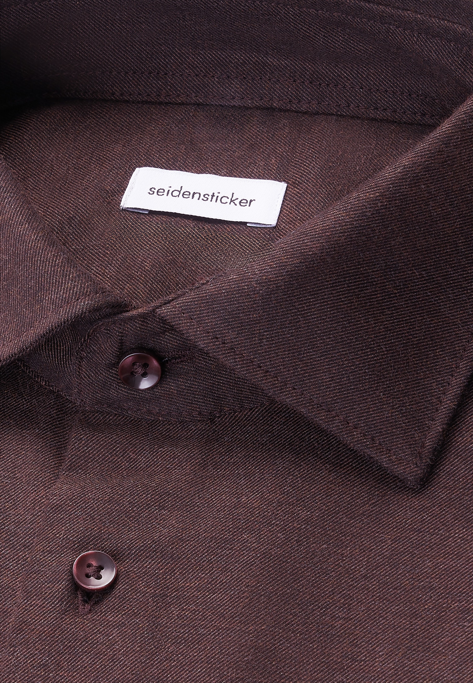 seidensticker Flanellhemd »Schwarze Rose« Regular 1/1 Kentkragen Uni