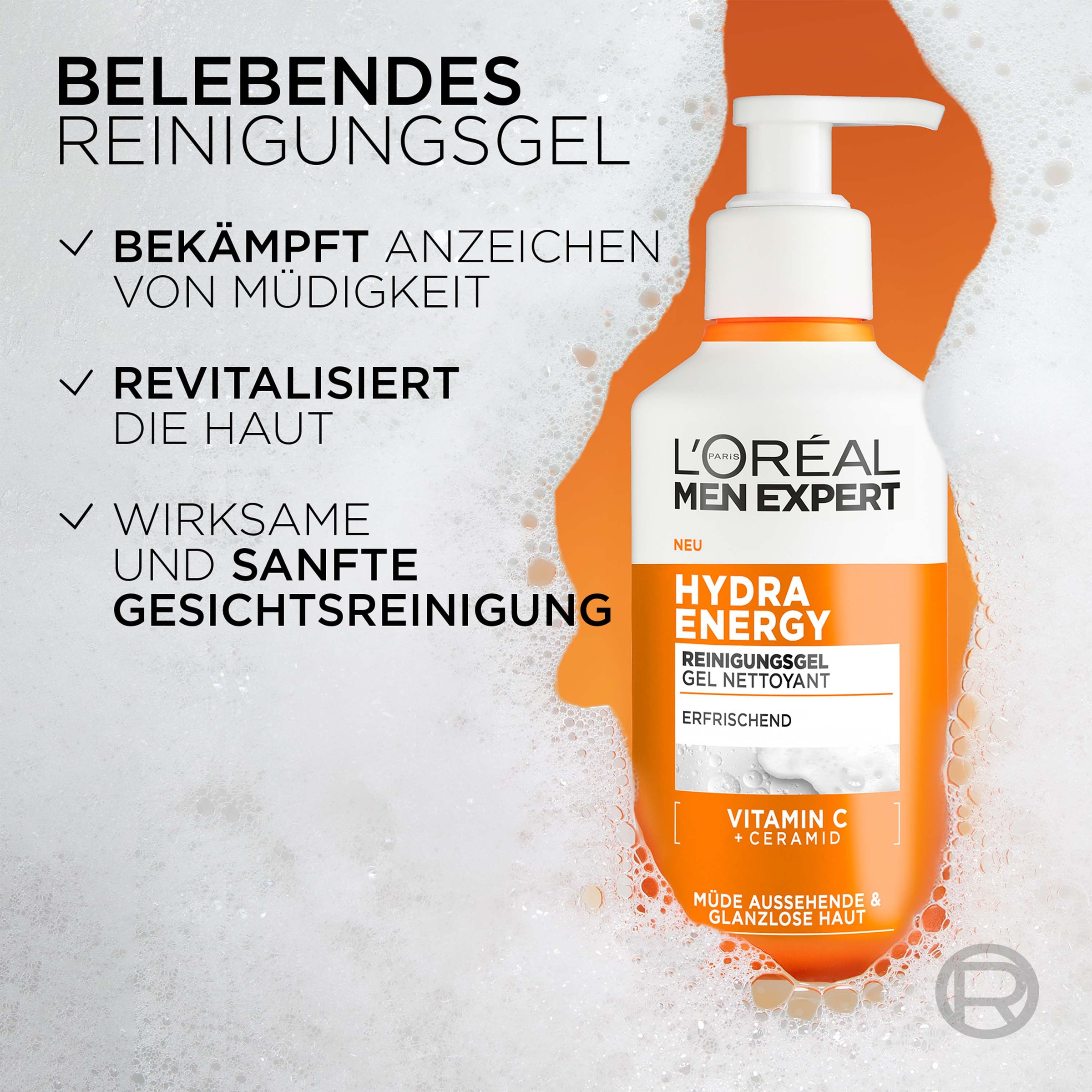 L'ORÉAL PARIS MEN EXPERT Gesichtsreinigungsgel »L'Oréal Men Expert Hydra Energy Reinigungsgel Erfrischend«