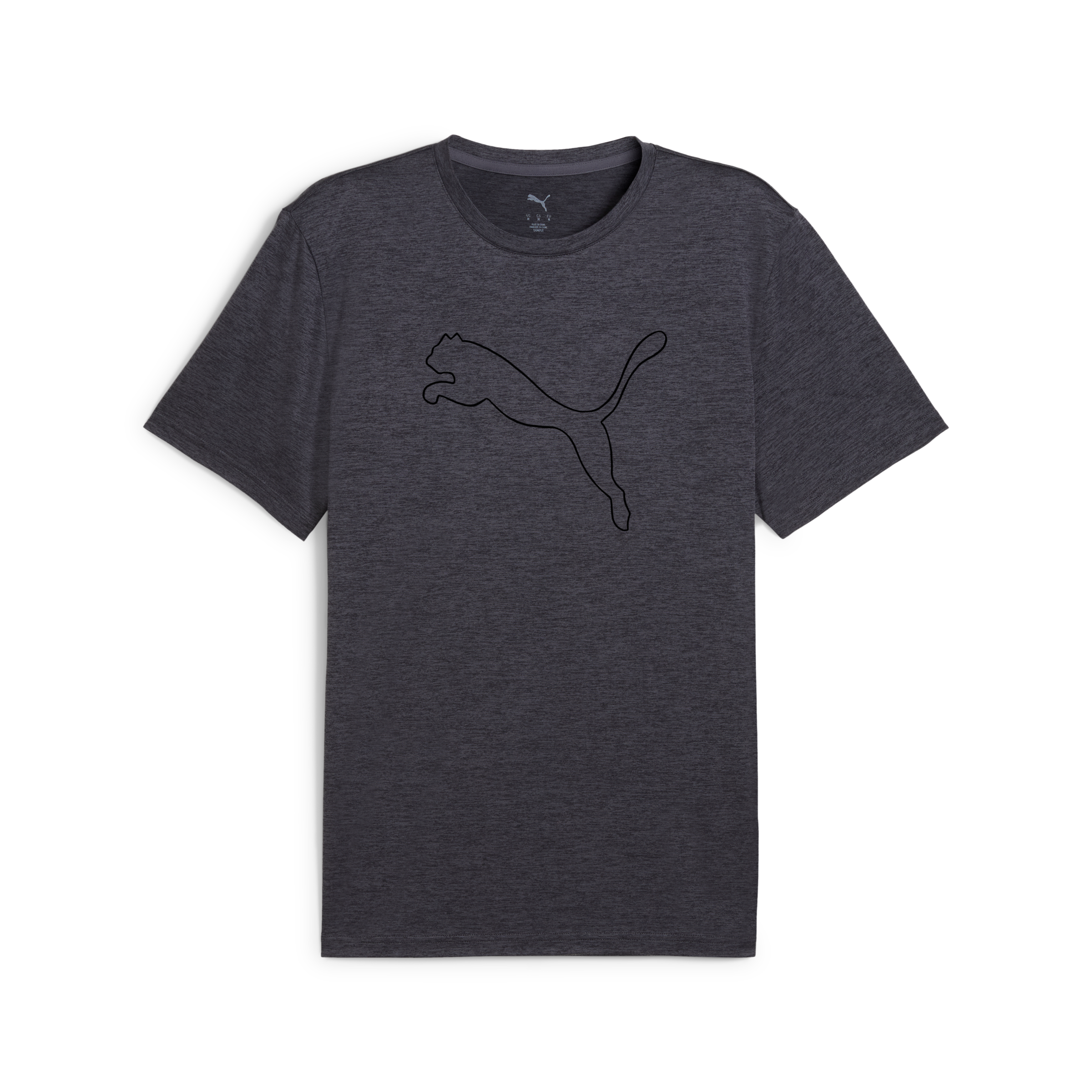 PUMA Trainingsshirt »M TAD ESSENTIAL HEATHER CAT TEE CF LARGE CAT« mit Rundhalsausschnitt, mit Kurzarm, für sportliche Aktivitäten