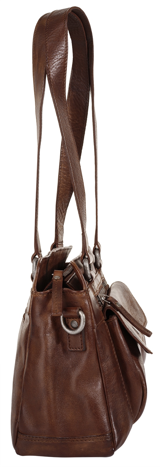 Spikes & Sparrow Henkeltasche, echt Leder
