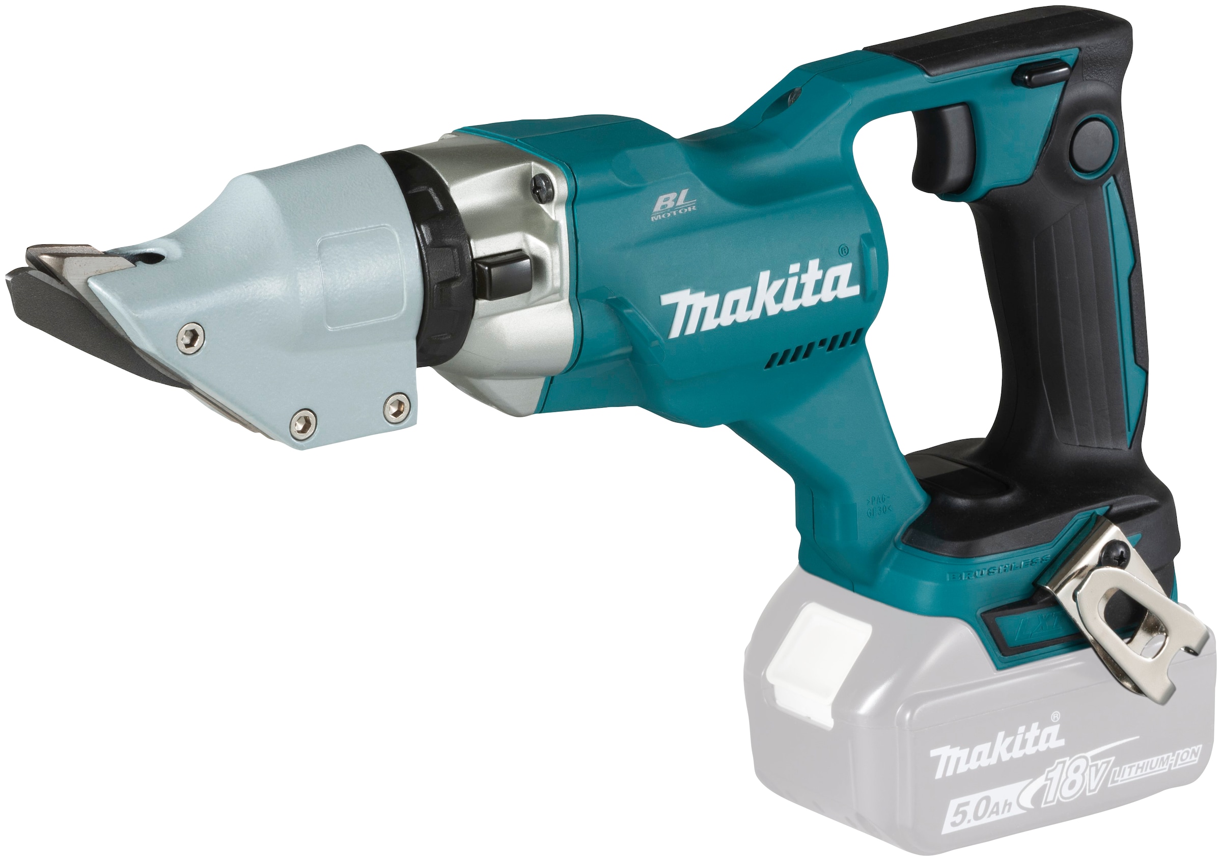 Makita Akku-Blechschere »DJS200Z«, 360° drehbaremr Schneidkopf, für Stahl bis zu 2 mm, ohne Akku