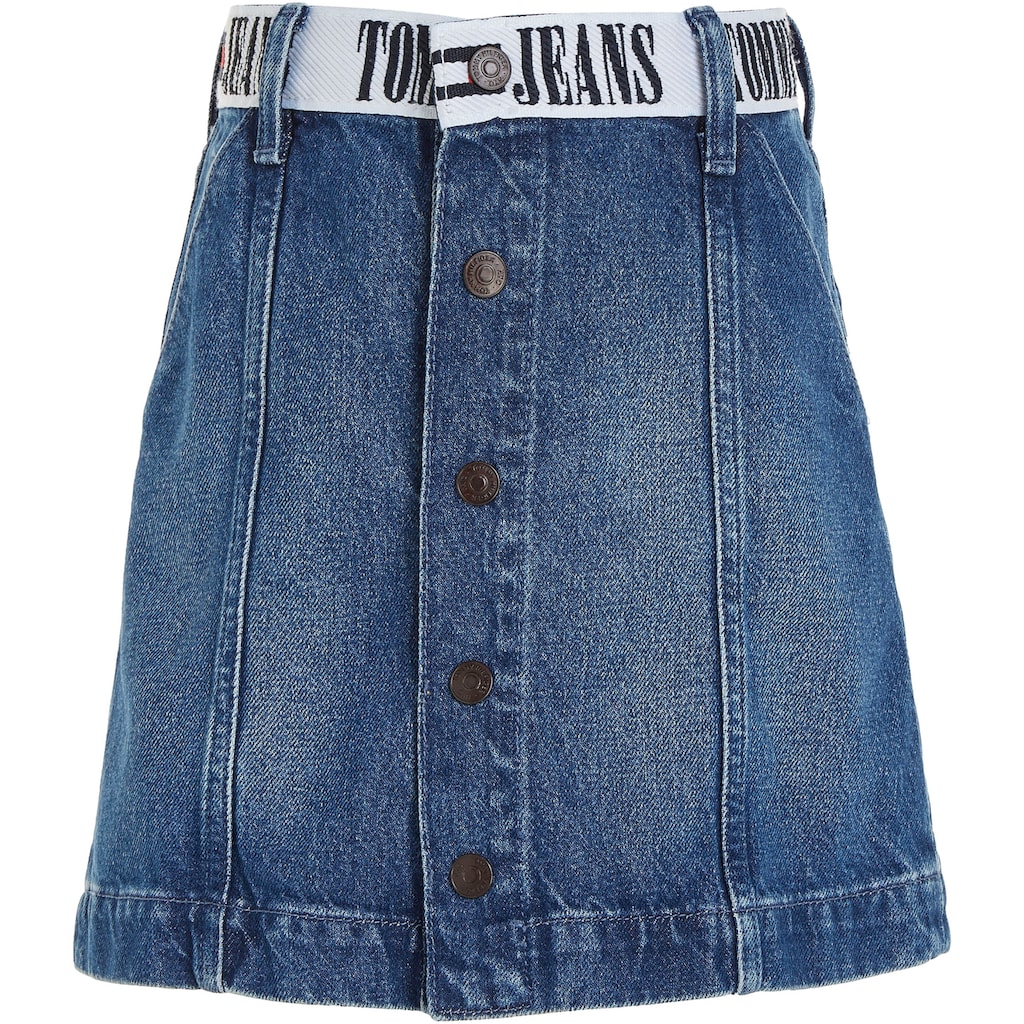 Tommy Hilfiger Jeansrock »MONOTYPE TAPE SKIRT«, Webrock mit Tommy Hilfiger Logotape