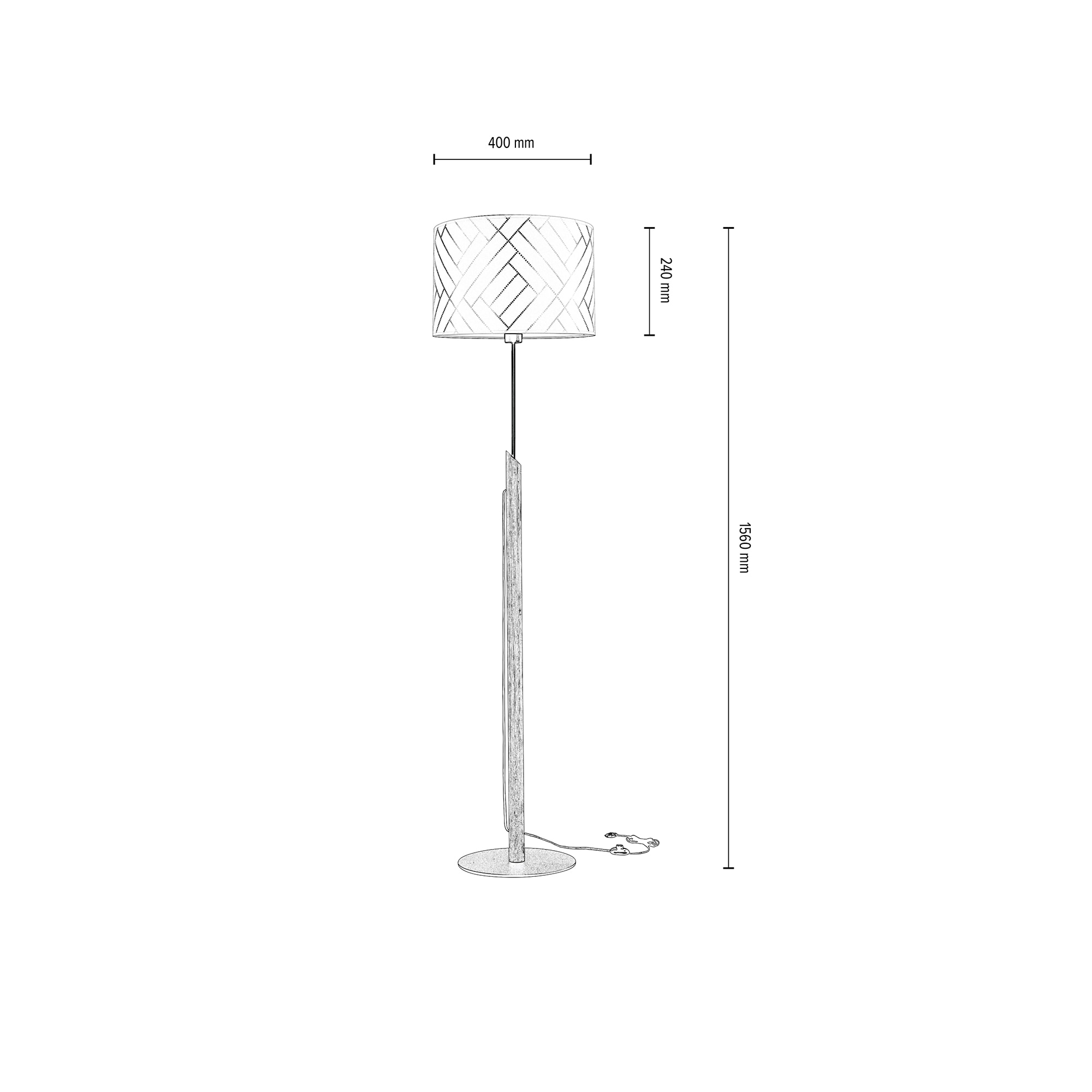 BRITOP LIGHTING Stehlampe »PUNTO«, 1 Jahren laminierter Tapete FSC Schirm Garantie flammig-flammig, mit Eichenholz 3 ®-Zertifikat, | online aus kaufen mit XXL Aus