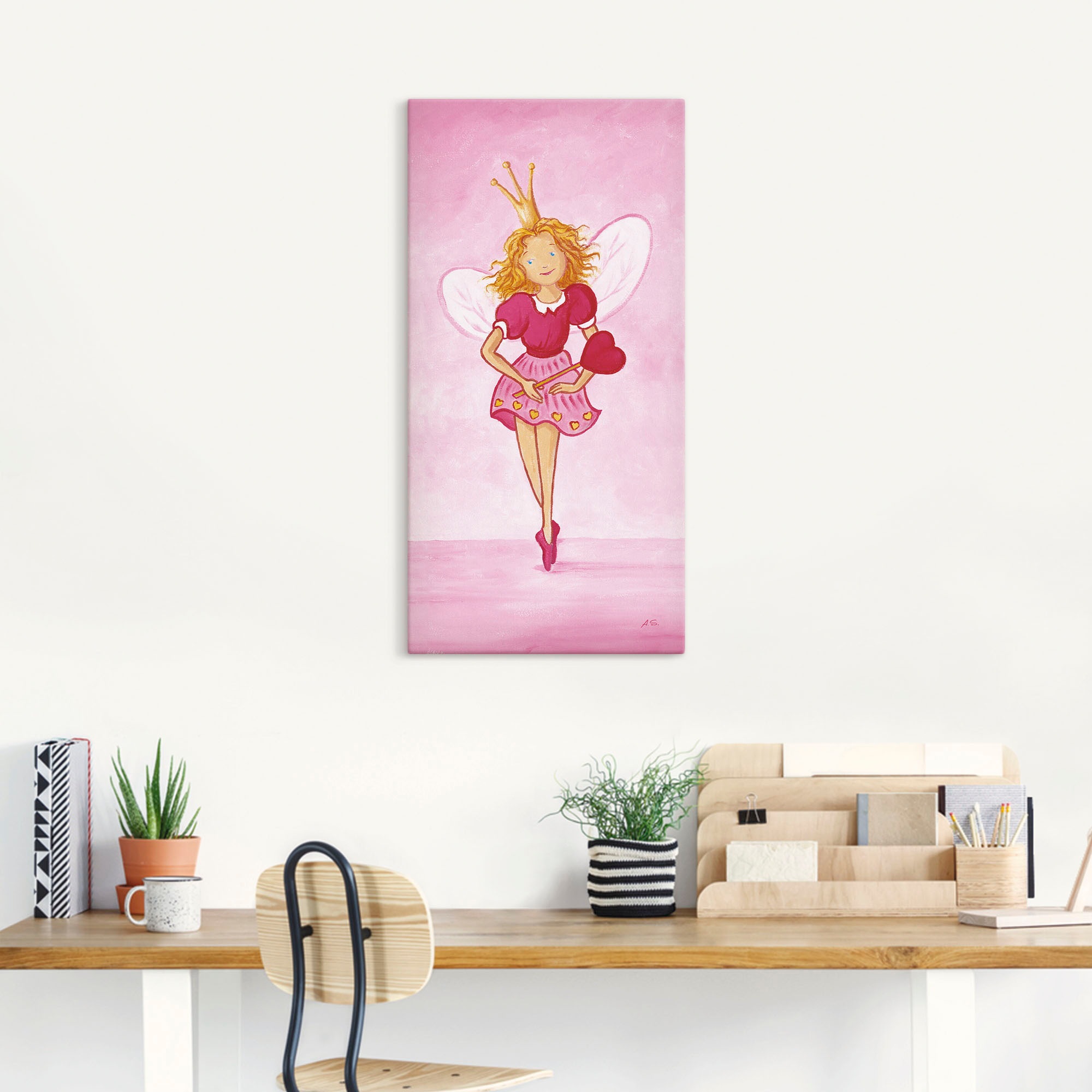 Artland Leinwandbild »Ballerina Josephina«, Geschichten & Märchen, (1 St.), auf Keilrahmen gespannt