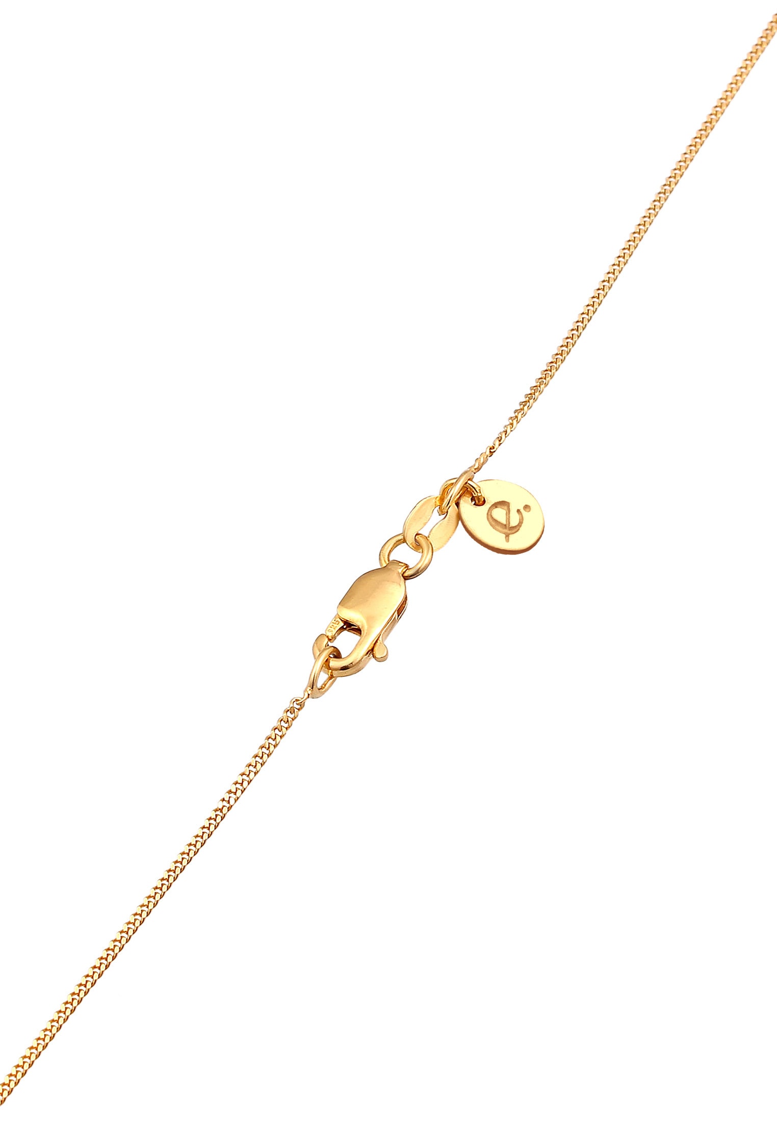 Elli Premium Kette mit Anhänger »Halskette Solitär Morganit Edelstein 925 Silber vergoldet«