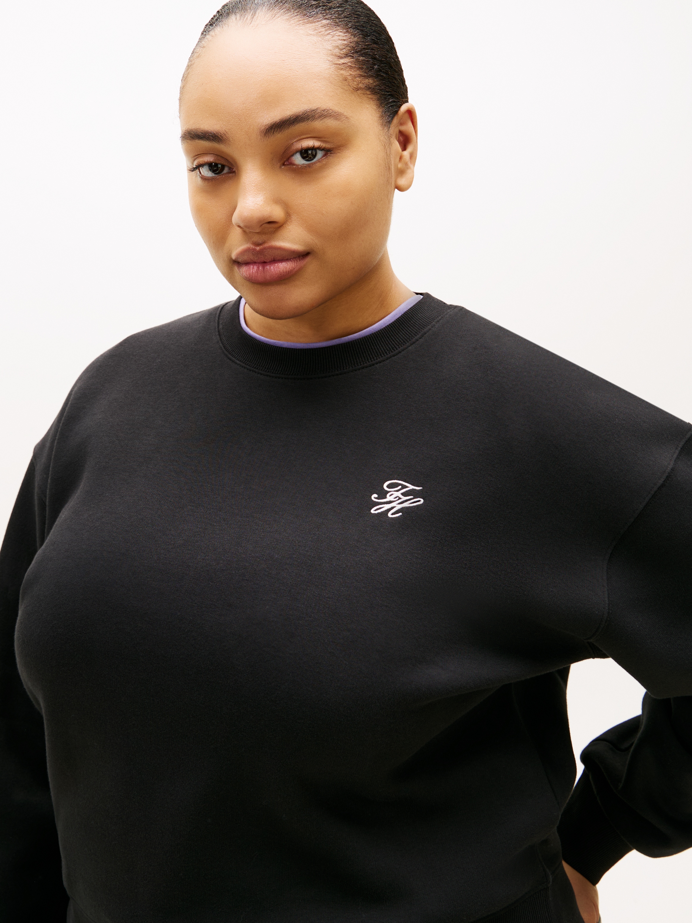 Tommy Hilfiger Curve Sweatshirt »CRV TH SCRIPT REG FLEECE SWTSRT«, in großen Größen
