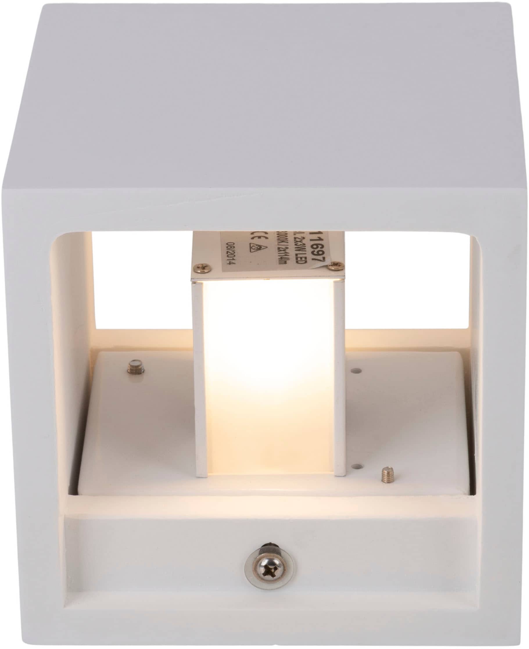 näve LED Wandleuchte »Wanna« LED-Modul 1 Stk. Warmweiß incl. 2x 3W Cree xp LED, l: 11,5cm, b: 11,5cm, h: 11,5cm, Gips, weiß