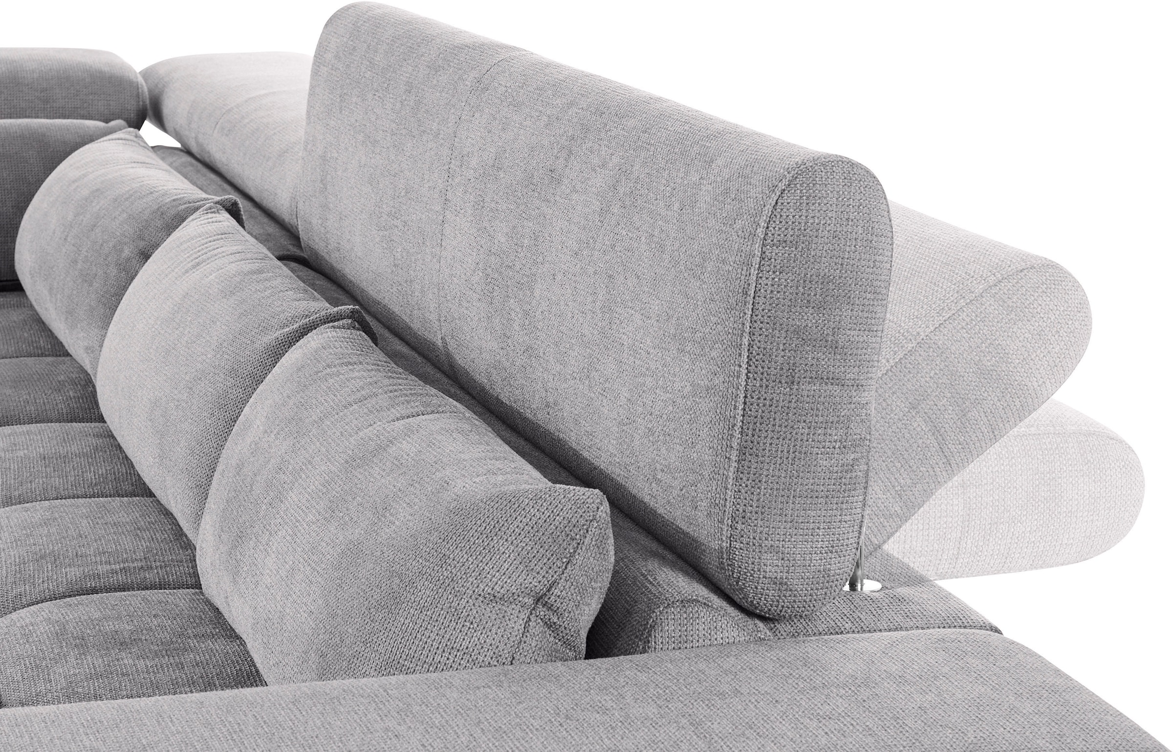 COTTA Ecksofa »Orion L-Form«, mit Ottomane, inklusive verstellbarer Kopfstützen und 5 Nierenkissen