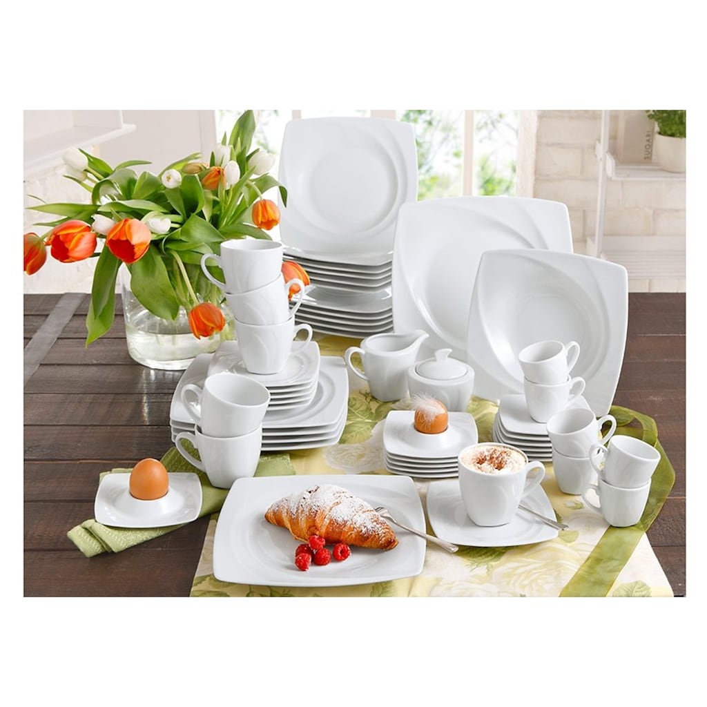 CreaTable Tafelservice »Geschirr-Set Celebration«, (Set, 12 tlg., Teller Set für 6 Personen)