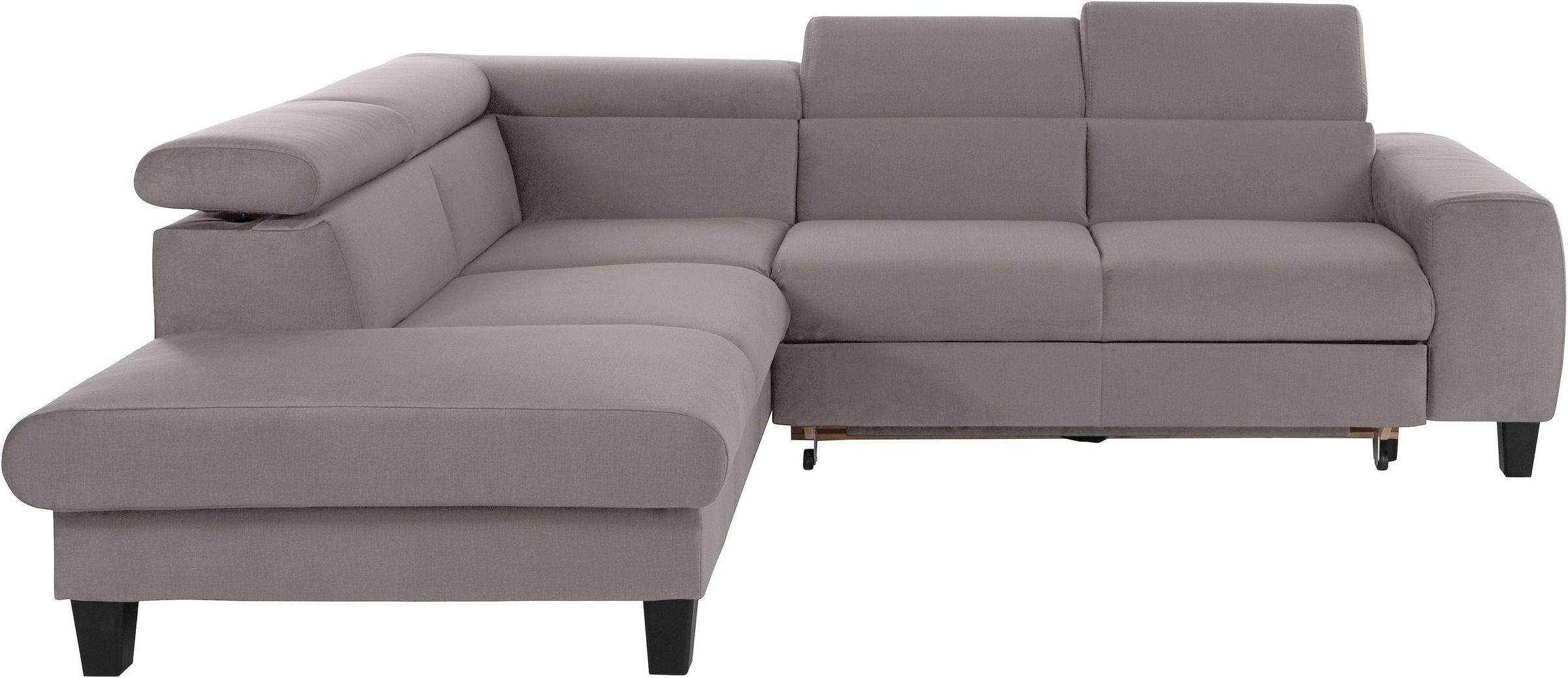 COTTA Polstergarnitur »Morven L-Form«, (Set), Set bestehend aus: Ecksofa mit Kopfteilverstellung & Hocker