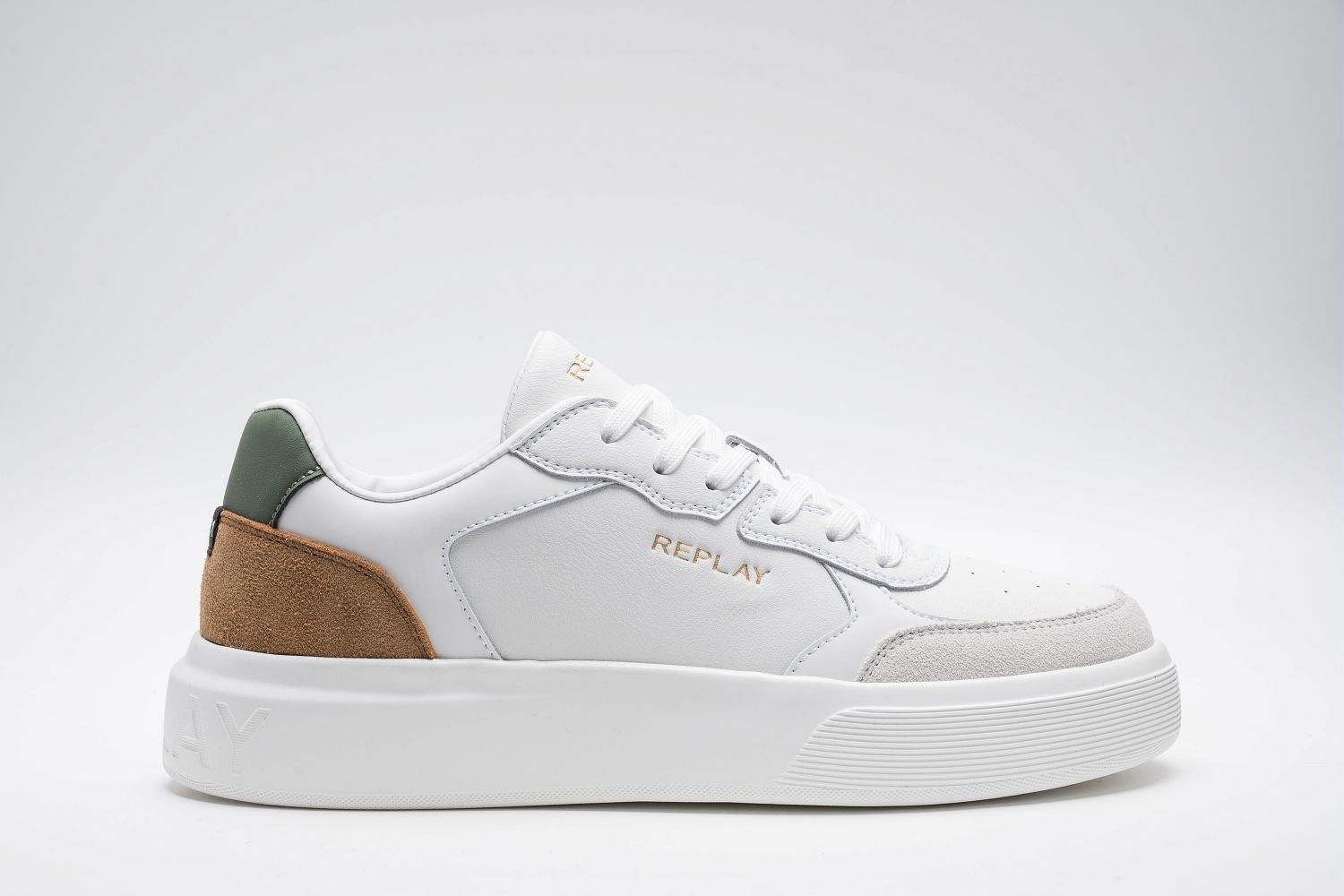 Replay Sneaker  Basket-Sneaker, Halbschuh, Schnürschuh mit Kontrast an der Ferse