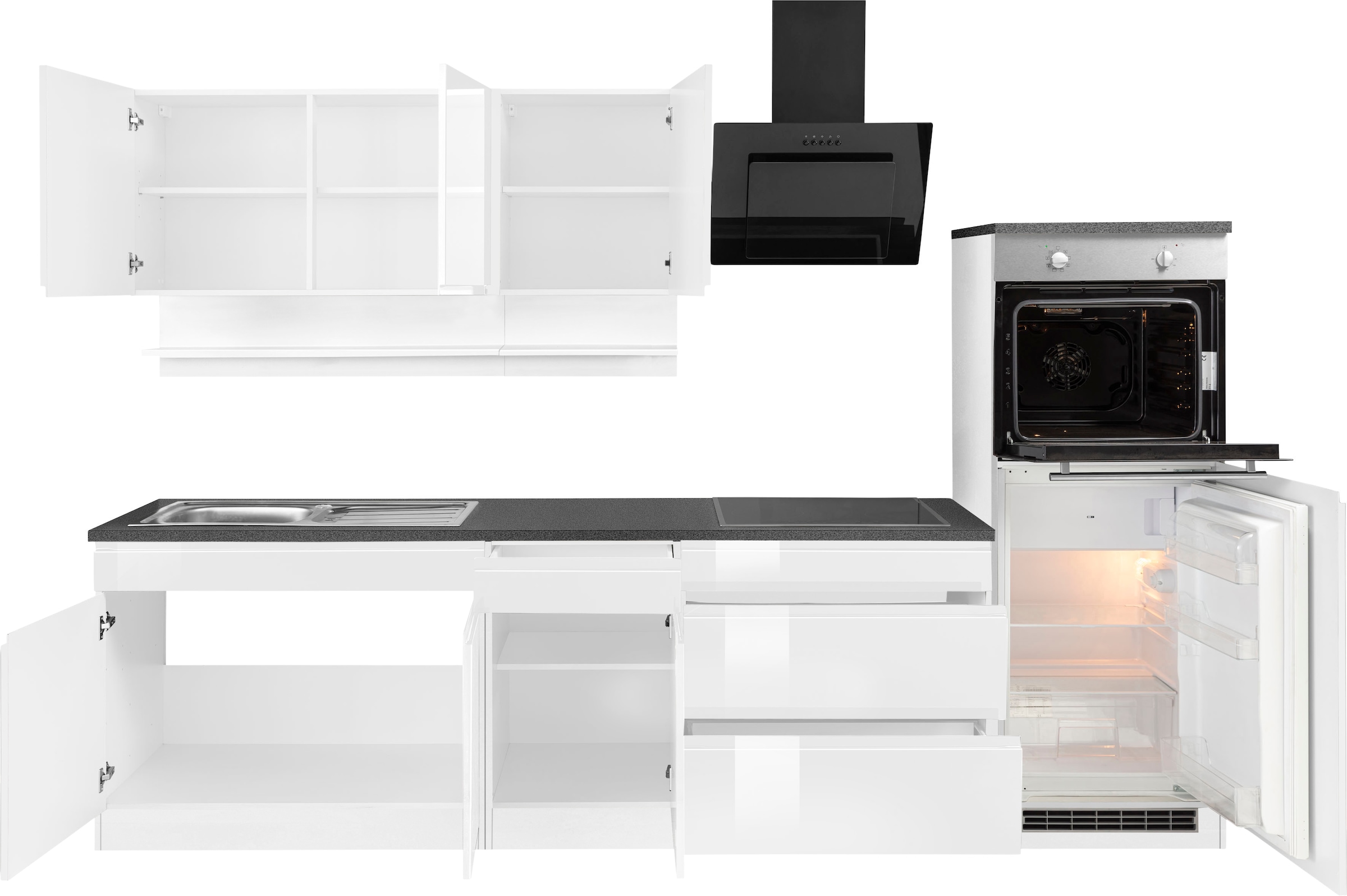 KOCHSTATION Küchenzeile »KS-Virginia« Breite 290, ohne E-Geräte