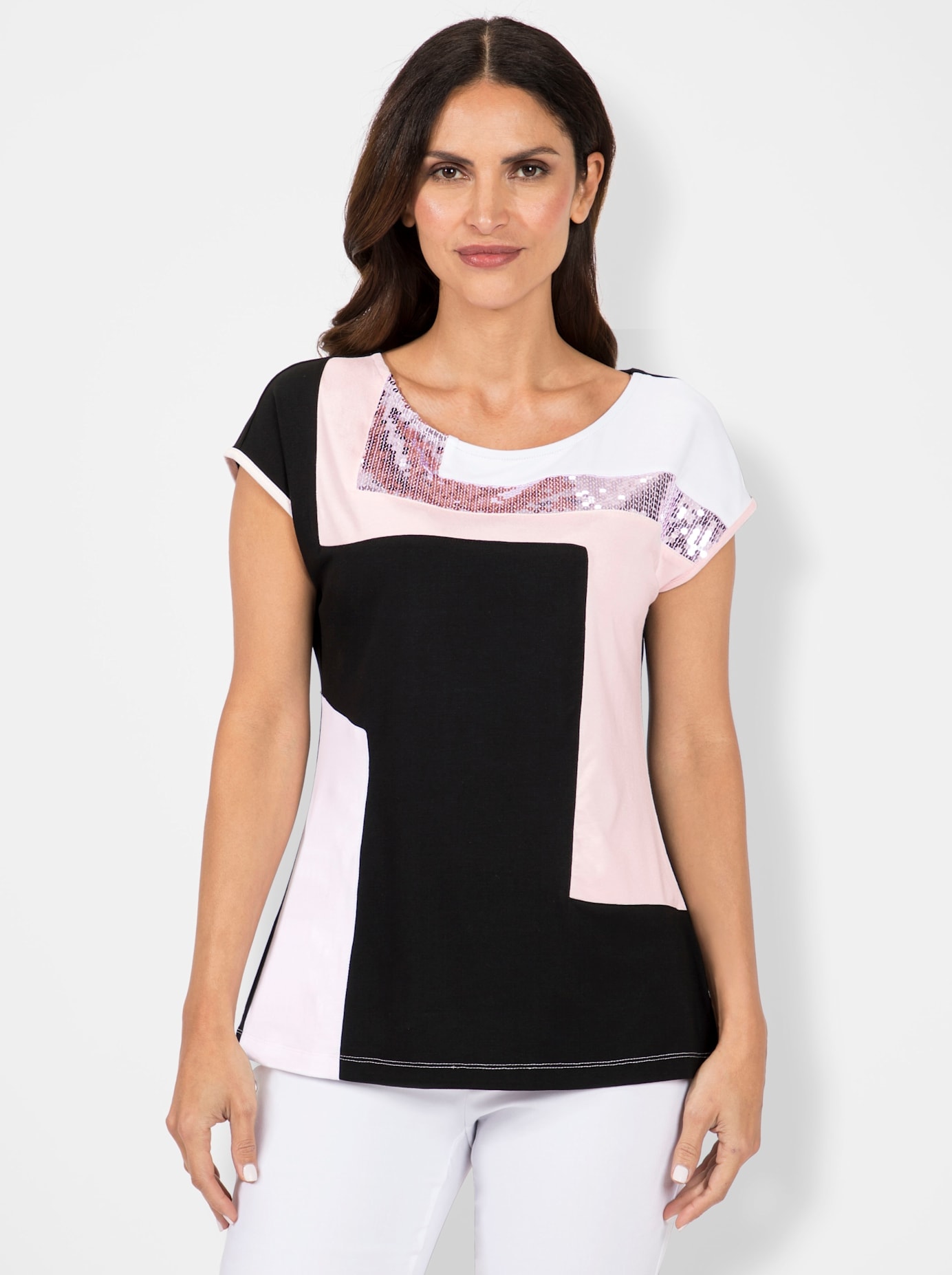 Inspirationen Kurzarmshirt »Patchshirt«, (1 tlg.)