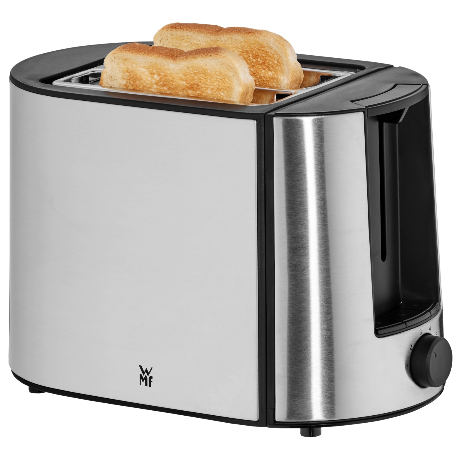 WMF Toaster »Bueno Pro, 2-Scheiben-Toaster mit integriertem Brötchenaufsatz«, 2 kurze Schlitze, für 2 Scheiben, 870 W, 6 Bräunungsstufen, Brotzentrierung, Krümelschublade, Cromargan Gehäuse