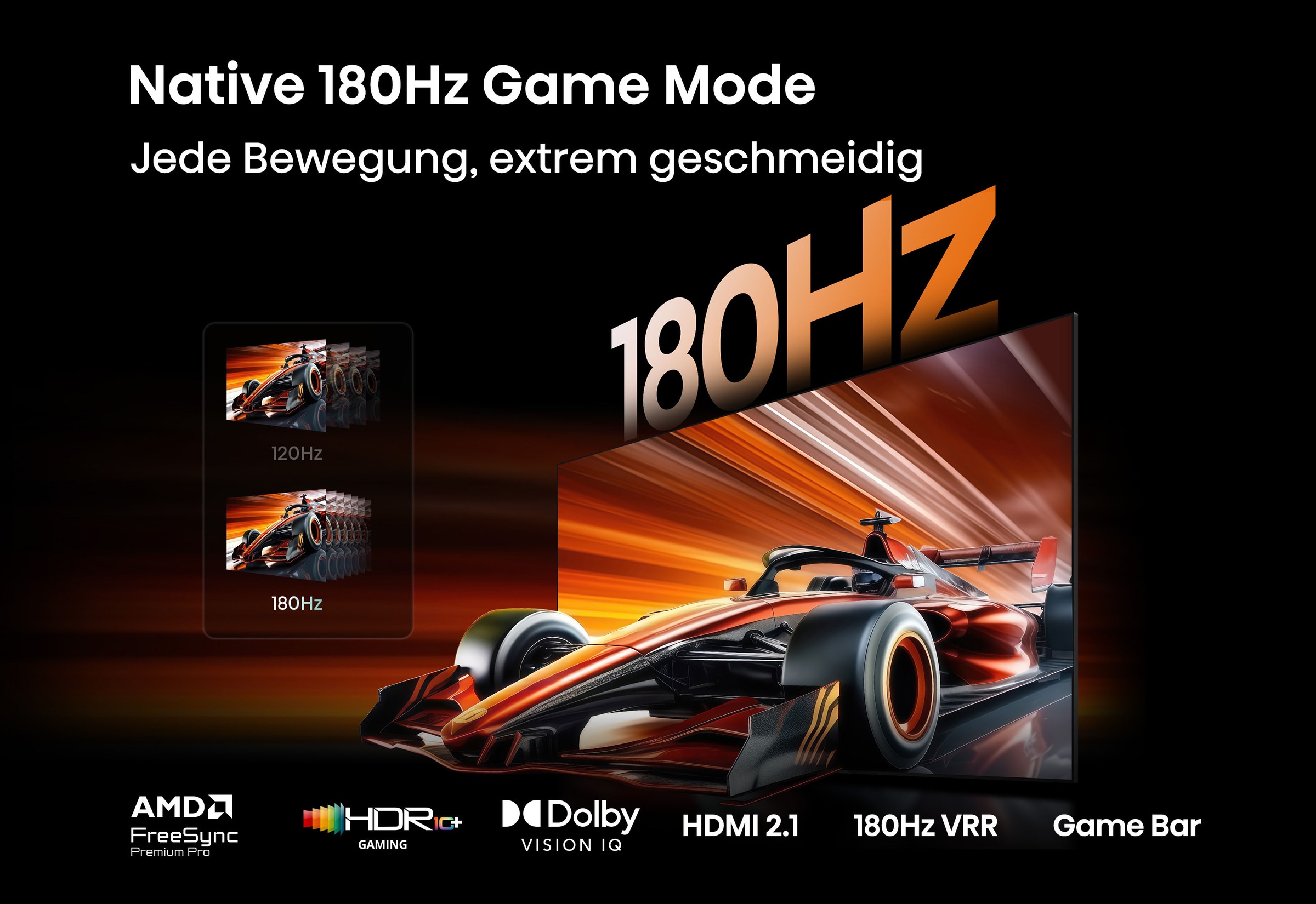 Hisense Mini-LED-Fernseher »65UR8DS« 164 cm/65 ″ Smart-TV