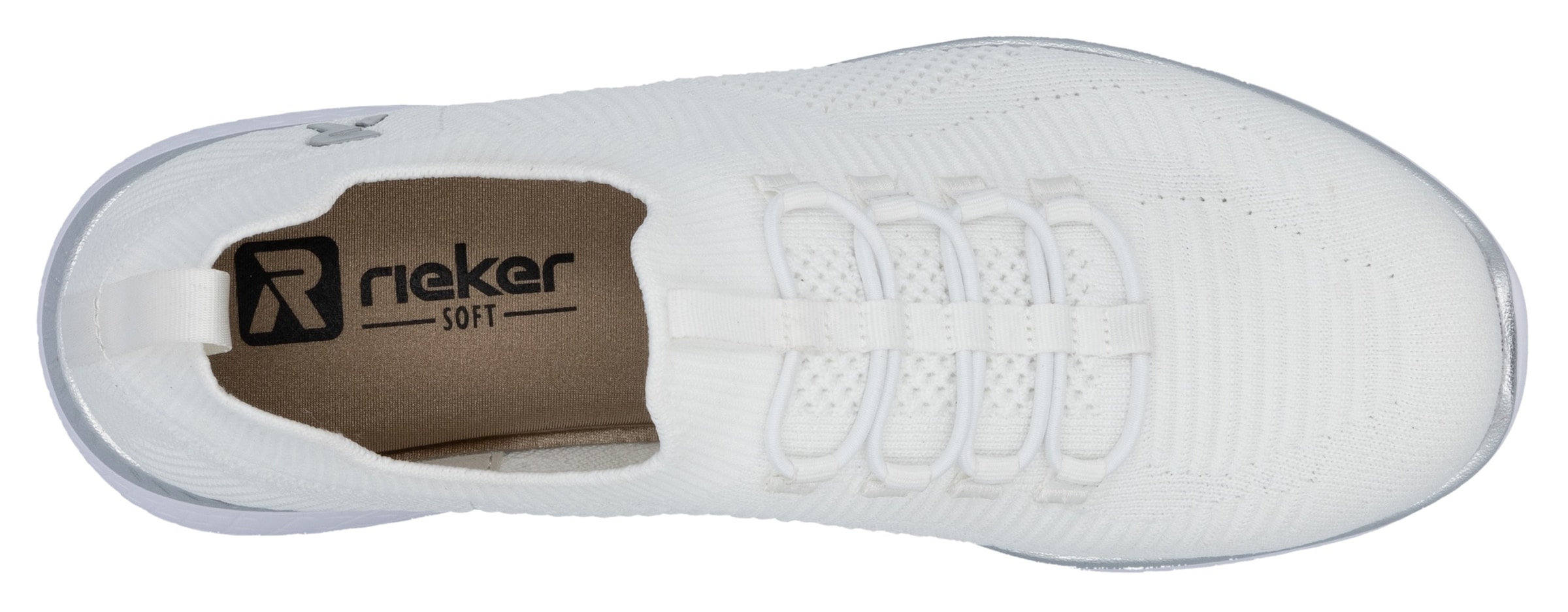 RIEKER Sport Slip-On Sneaker, Slipper, Freizeitschuh, Schlupfschuh mit Elastik-Einstieg