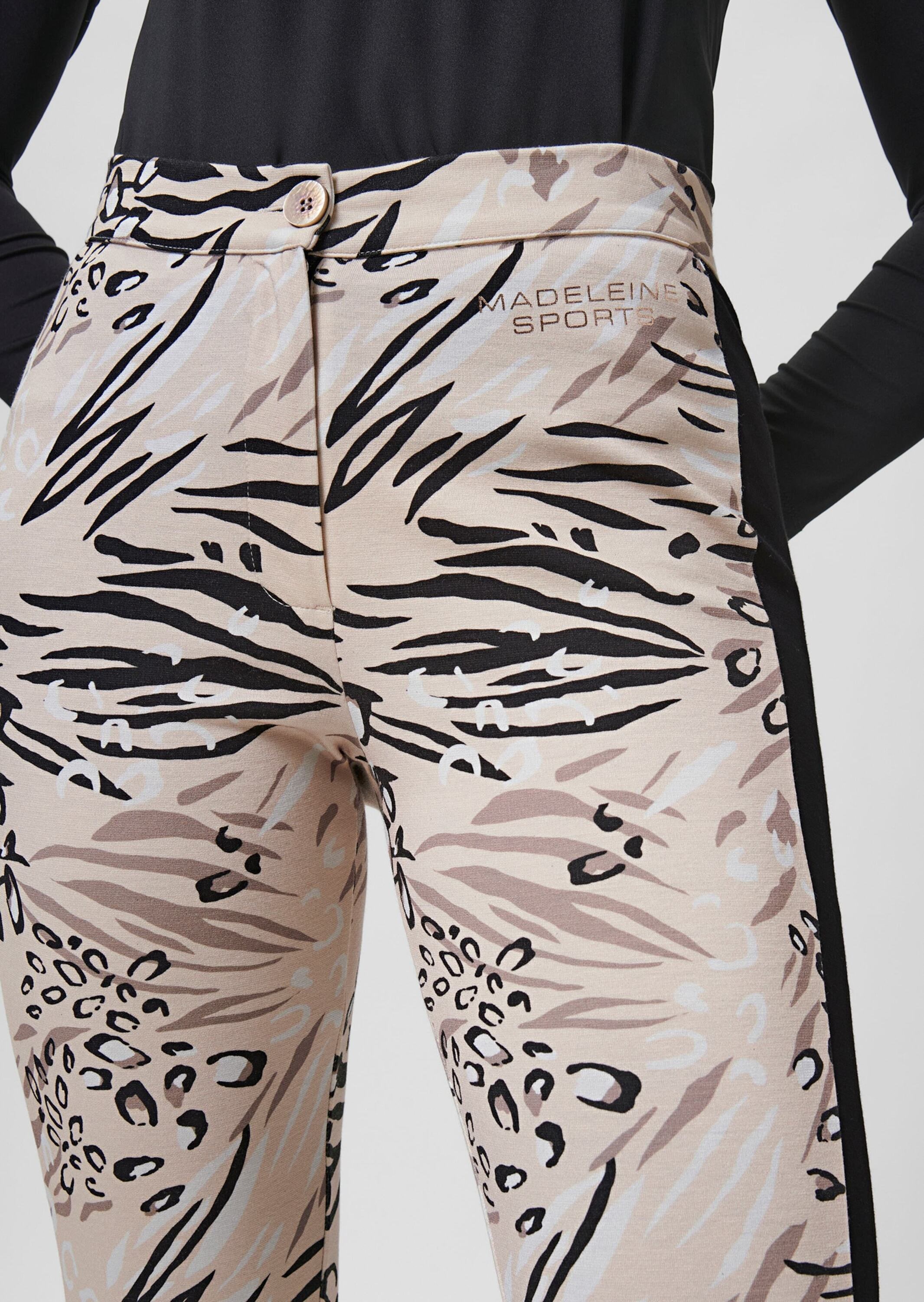 MADELEINE Stoffhose »Hose Slimline-Hose mit abstraktem Print und Zierstreifen«
