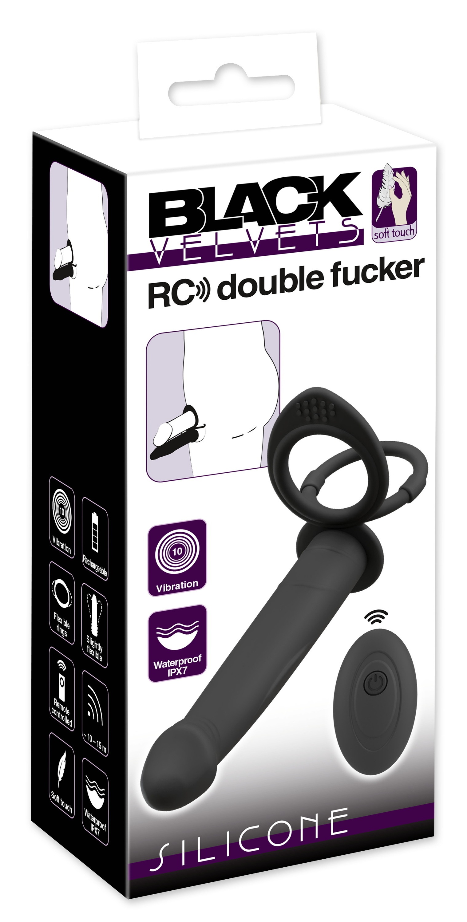 BLACK VELVETS Anal-Stimulator »Analvibrator RC double fucker« ()