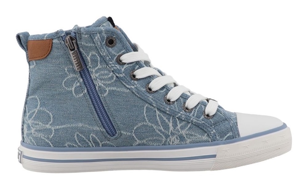 Mustang Shoes Sneaker »Winona«  High Top-Sneaker, Schnürboots mit Blüten-Stickerei