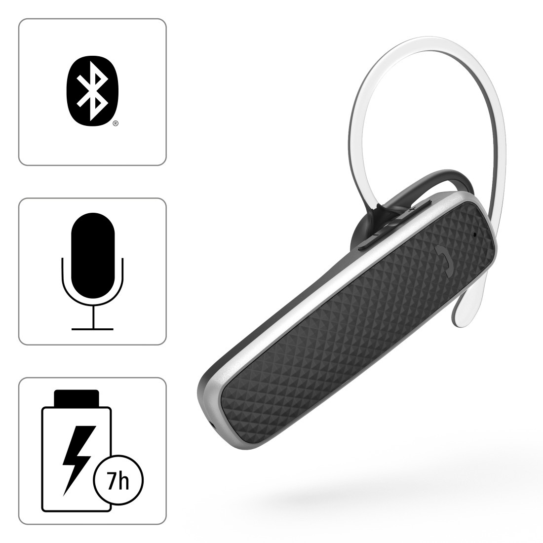 Hama Wireless-Headset »Mono-Bluetooth®Headset MyVoice700 Multipoint 3 Sprachsteuerung XXL Schwarz« ➥ UNIVERSAL Garantie Jahre 