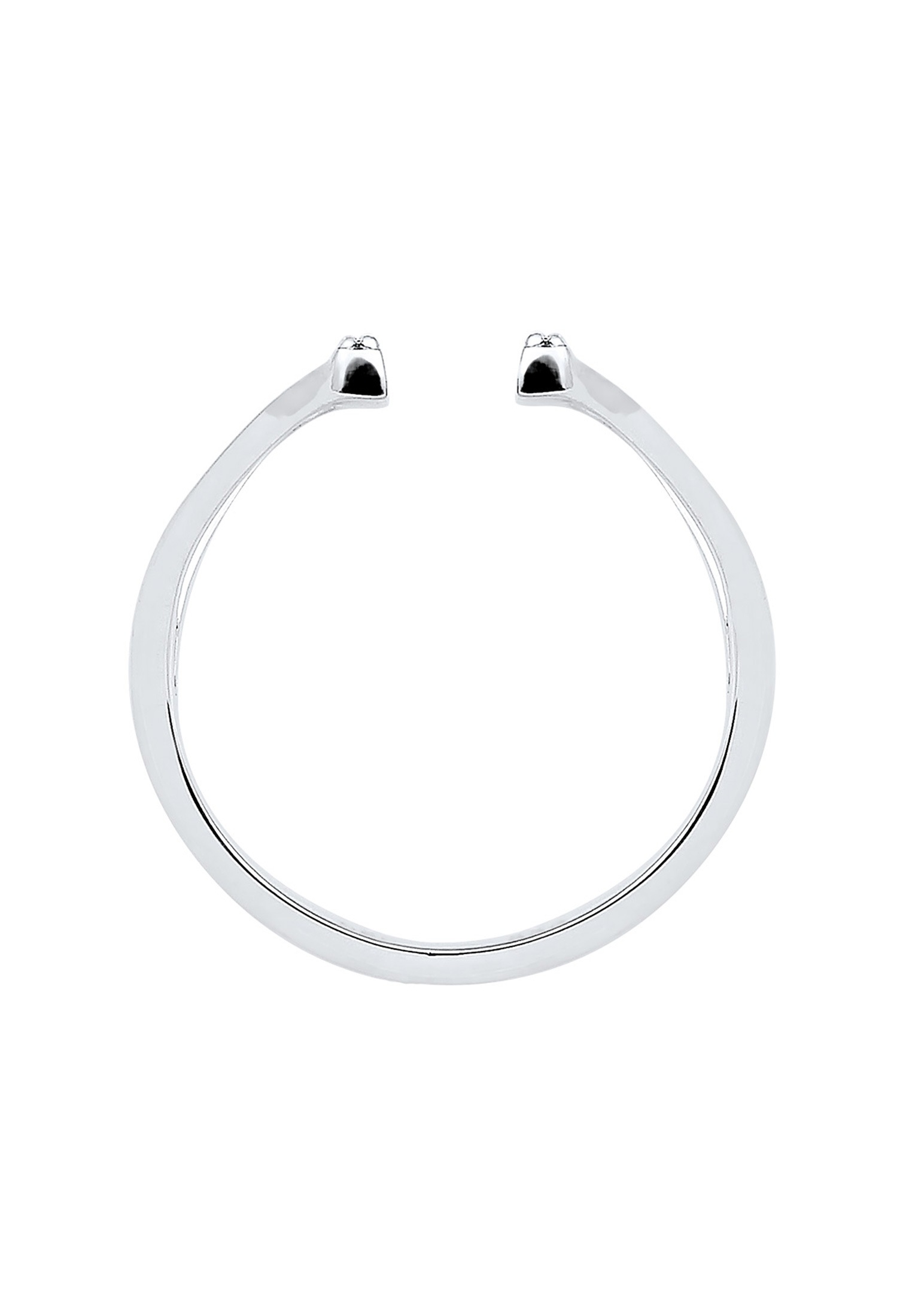 Elli Silberring »Ring Geo Resize Offen Kristalle 925 Silber«