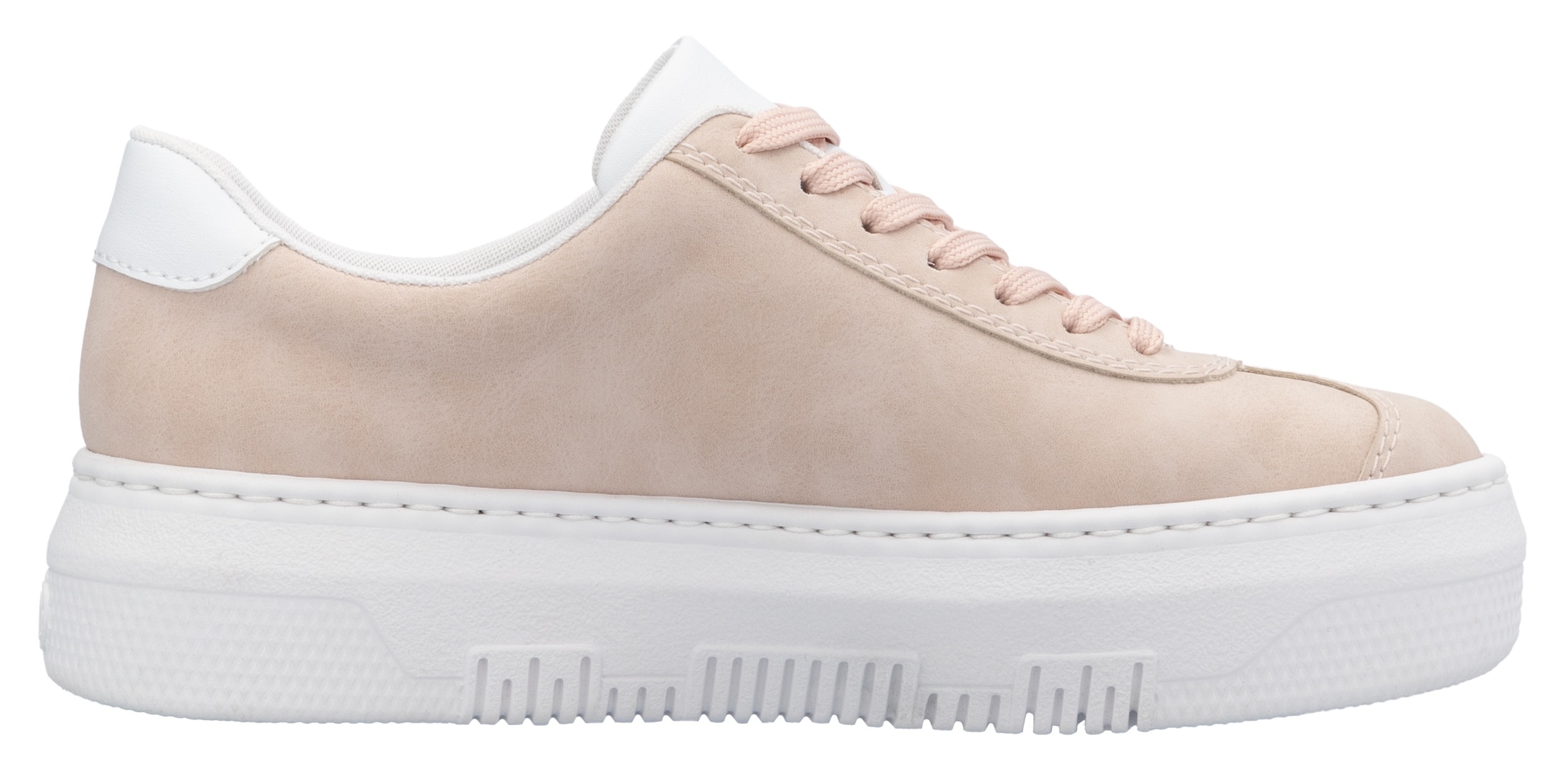 Rieker Plateausneaker, Schnürschuh, Halbschuh, Freizeitschuh mit gepolstertem Schaftrand