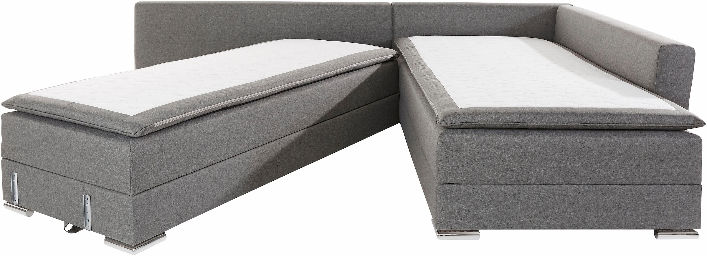 INOSIGN Ecksofa »Night & Day L-Form, B: 324 cm«, mit Bettfunktion, Bettkasten & 3 Zierkissen, Boxspringbett 180x200 cm