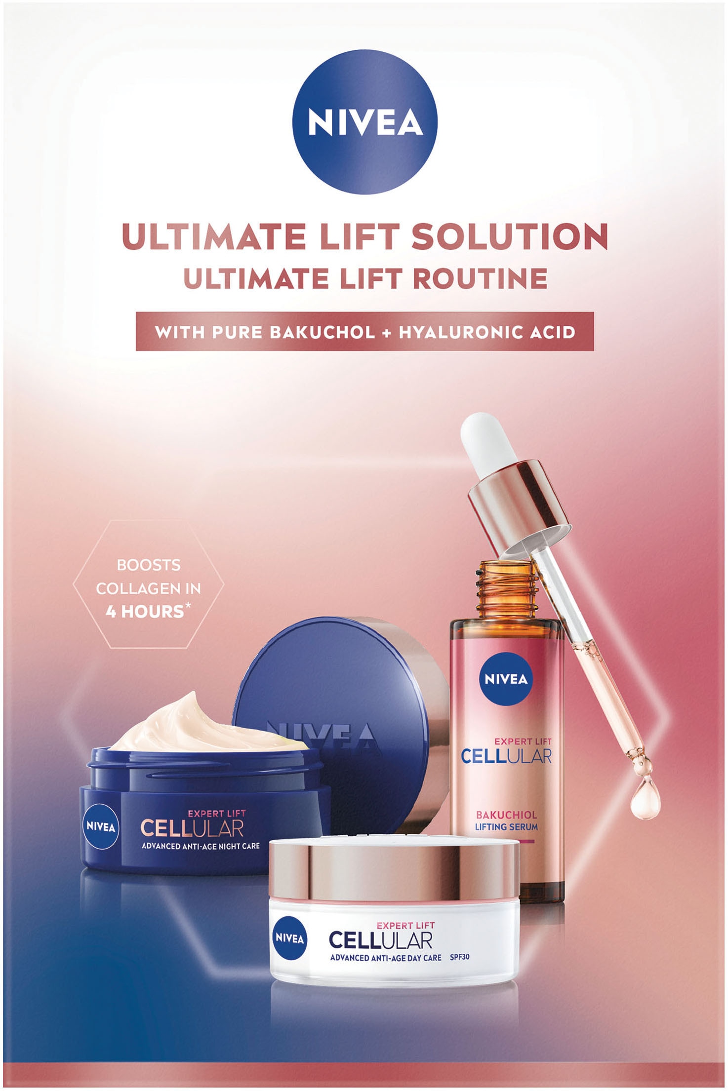 Nivea Gesichtspflege-Set »NIVEA CELLULAR Expert Lift Routine Set«