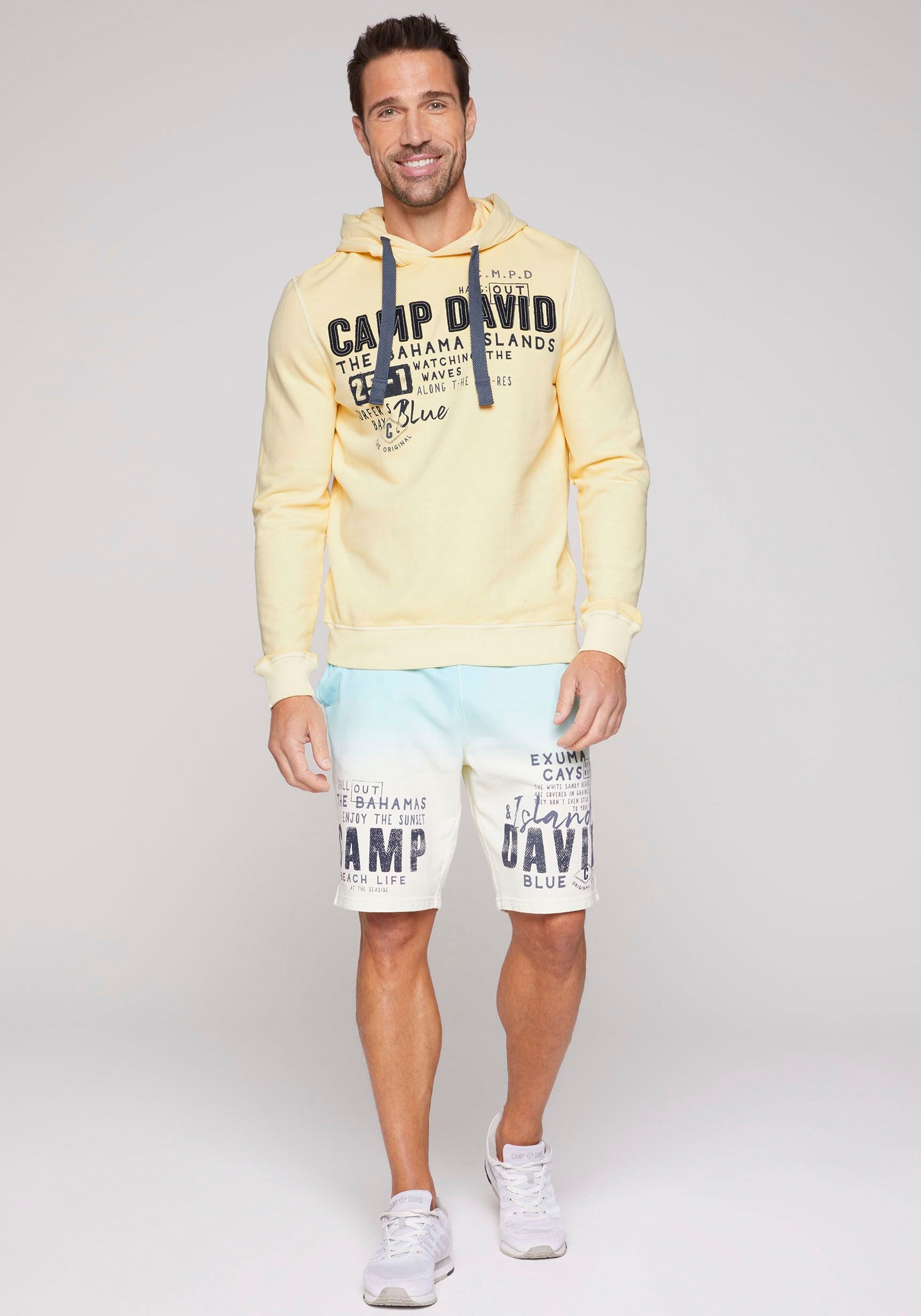 ♕ DAVID mit Schriftzügen Kapuzensweatshirt, CAMP bei