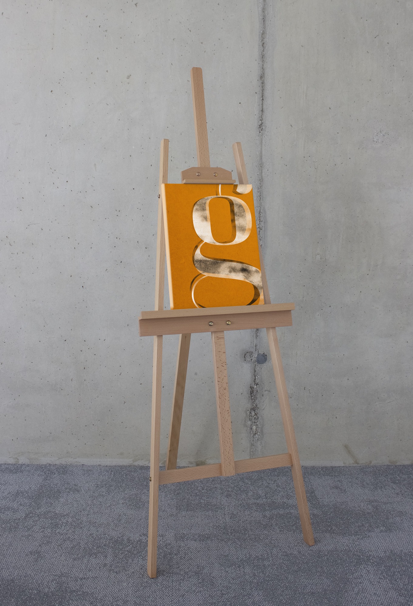 Komar Leinwandbild »Typo G wie Gustav - Größe 30 x 40 cm«, Natur, (1 St.), Keilrahmenbild mi Echtholzrahmen