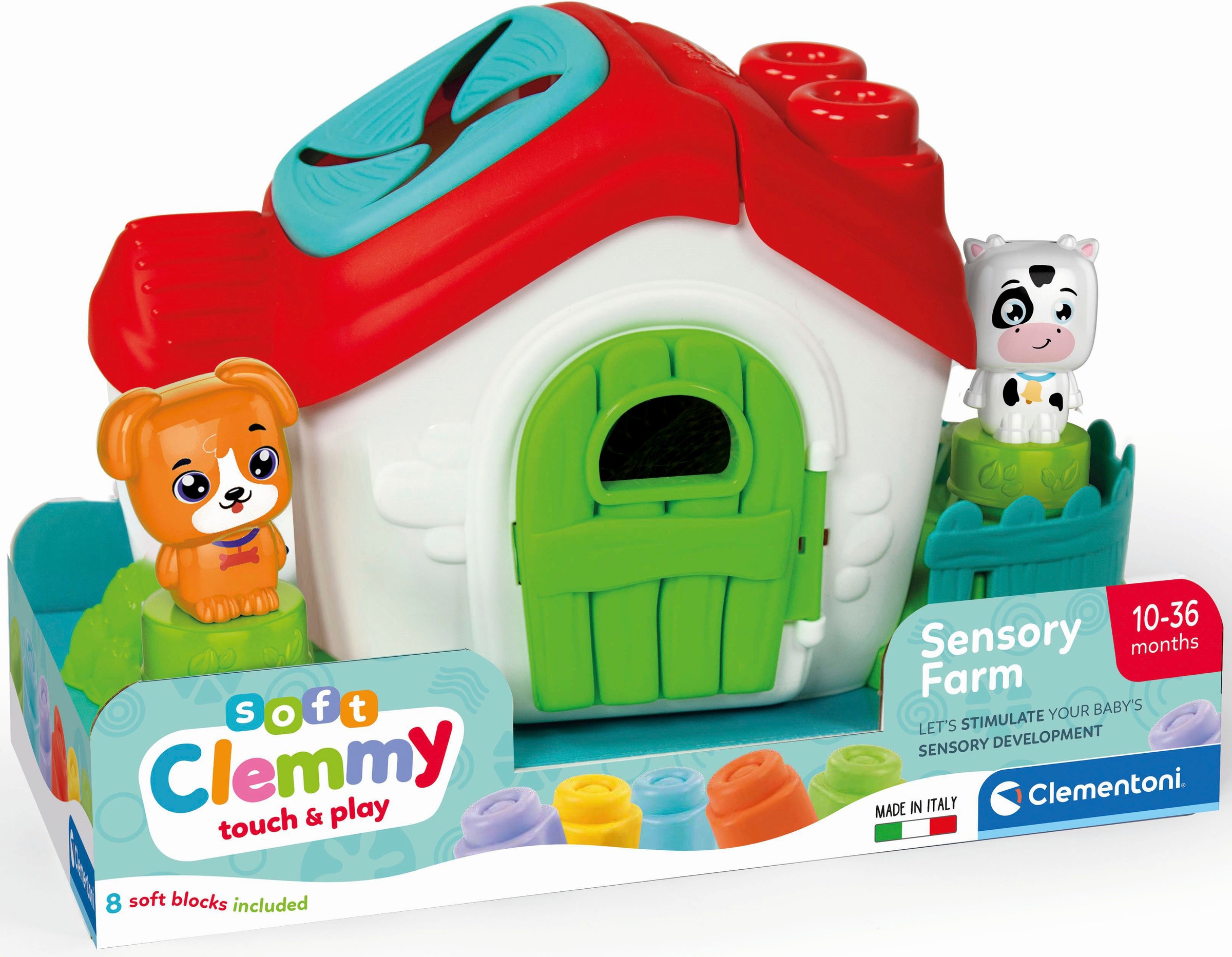 Clementoni® Spielbausteine »Clemmy Soft, Sensorische Farm«, Made in Europe