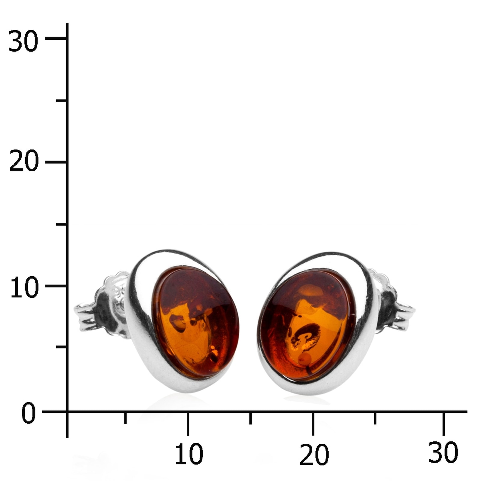 OSTSEE-SCHMUCK Paar Ohrstecker »- Helli - Silber 925/000 - Bernstein«